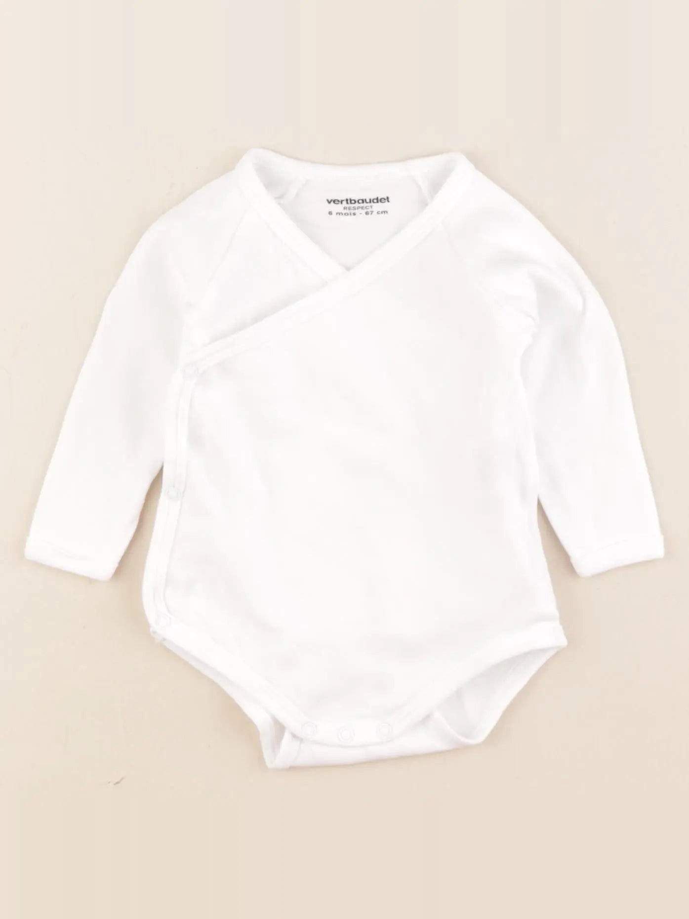 Vertbaudet - body blanc - 6 mois