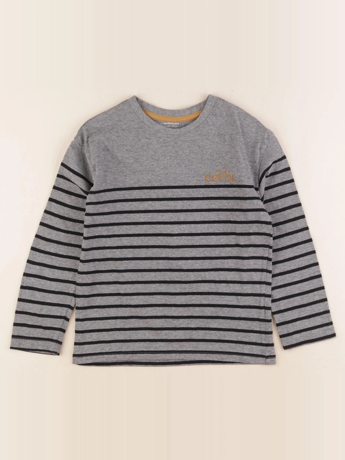Vertbaudet - tee-shirt gris - 8 ans