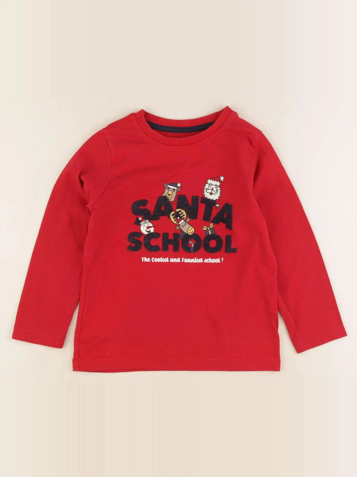 Vertbaudet - tee-shirt rouge - 6 ans
