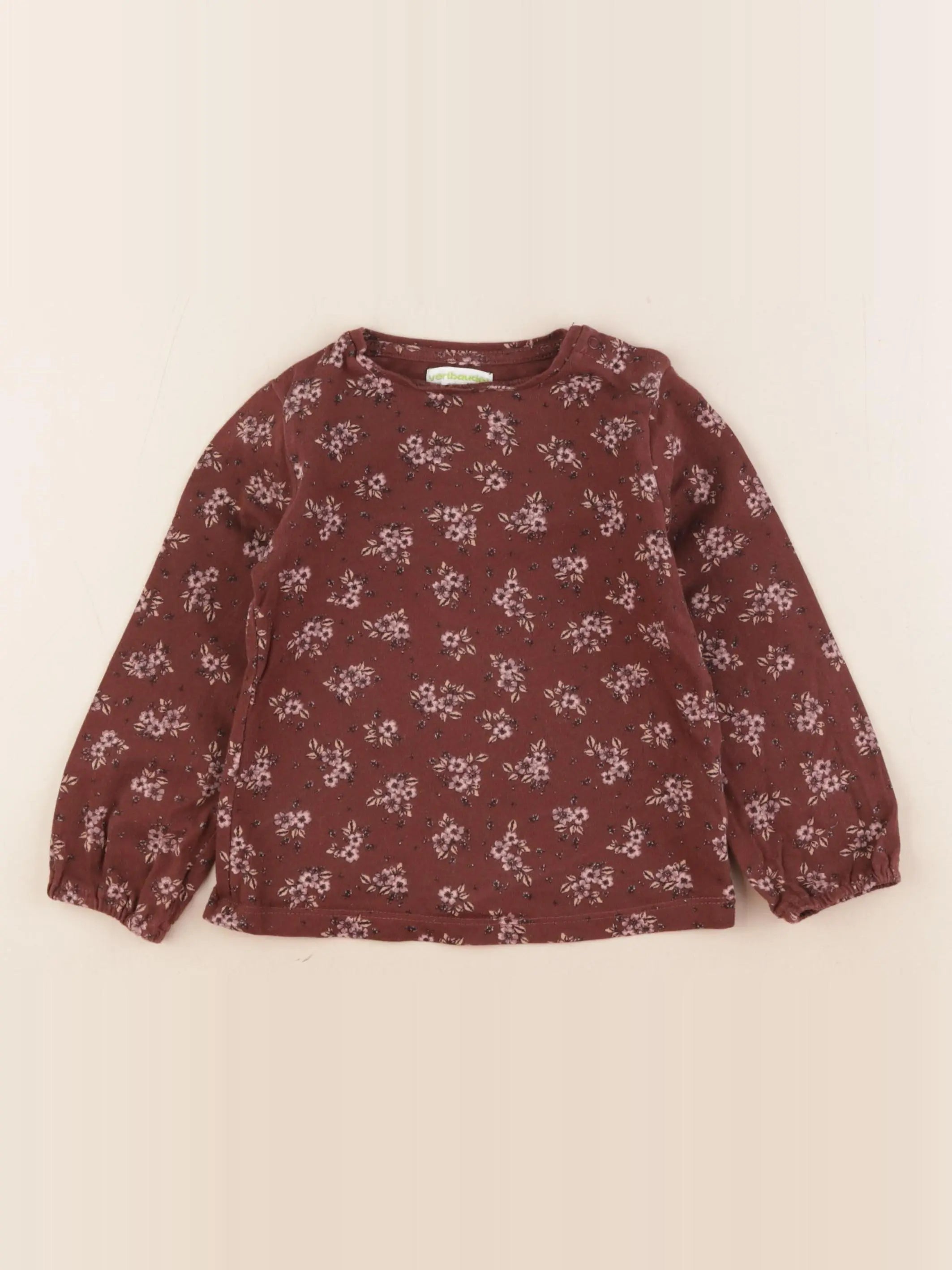 Vertbaudet - tee-shirt marron - 3 ans