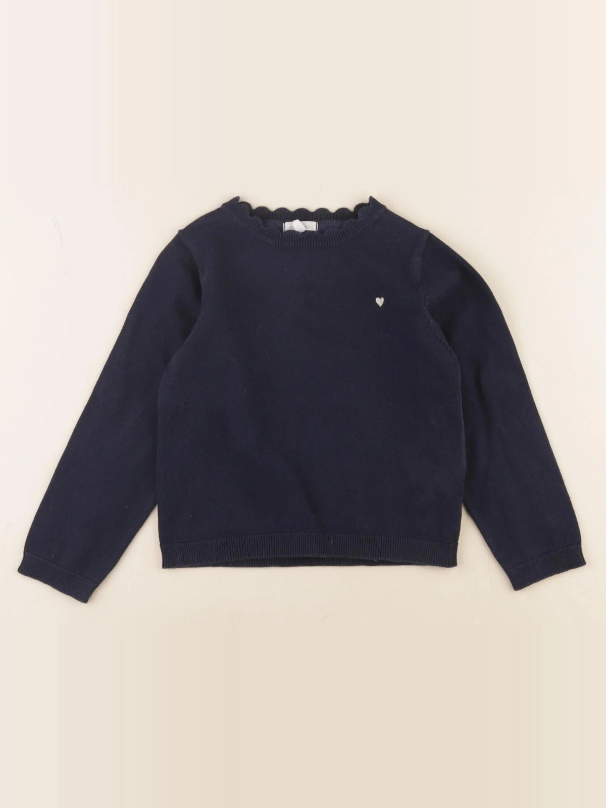 Vertbaudet - pull bleu, or - 6 ans