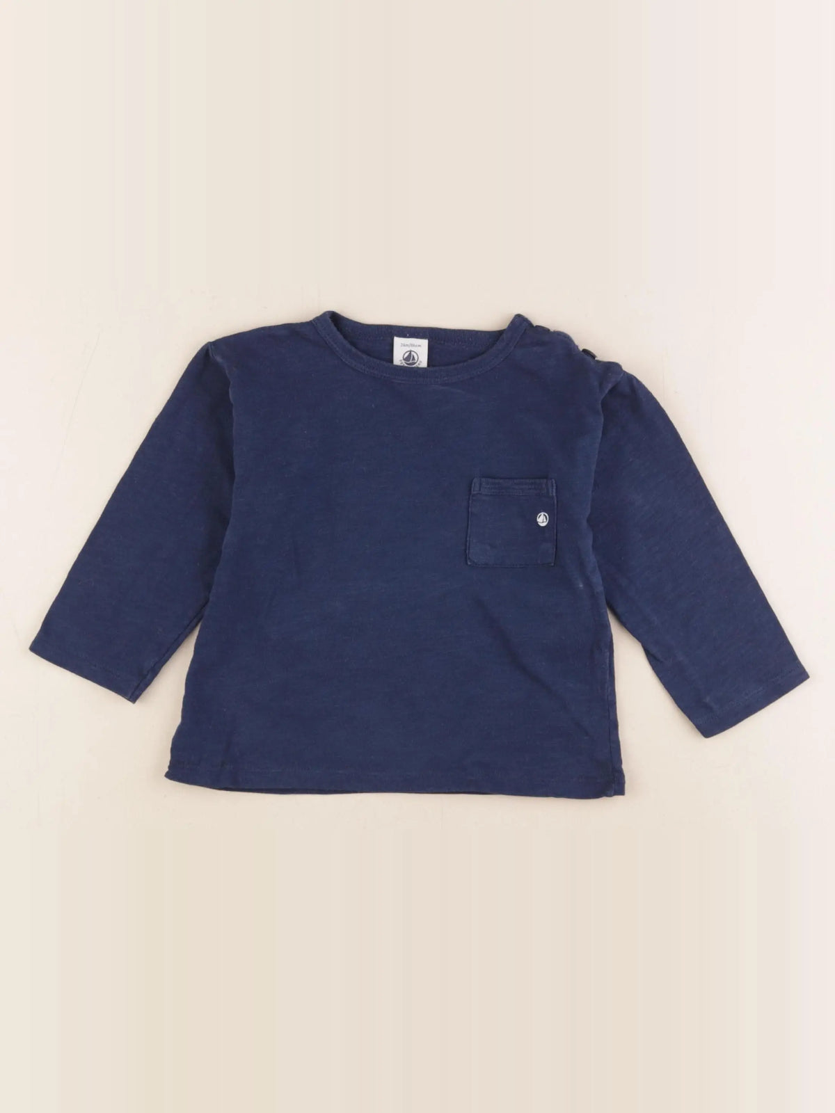 Petit Bateau - tee-shirt bleu - 24 mois