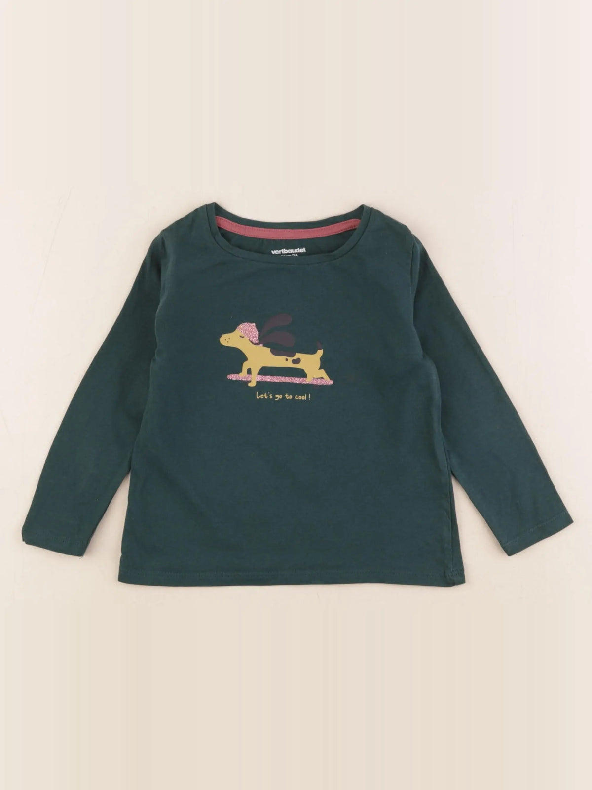 Vertbaudet - tee-shirt vert - 2 ans