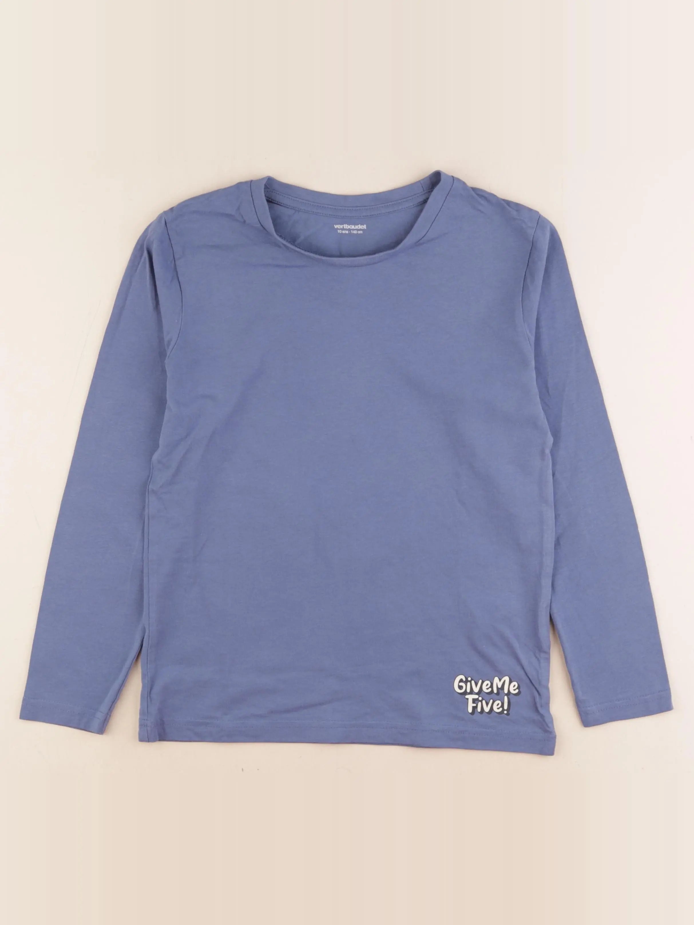 Vertbaudet - tee-shirt bleu - 10 ans