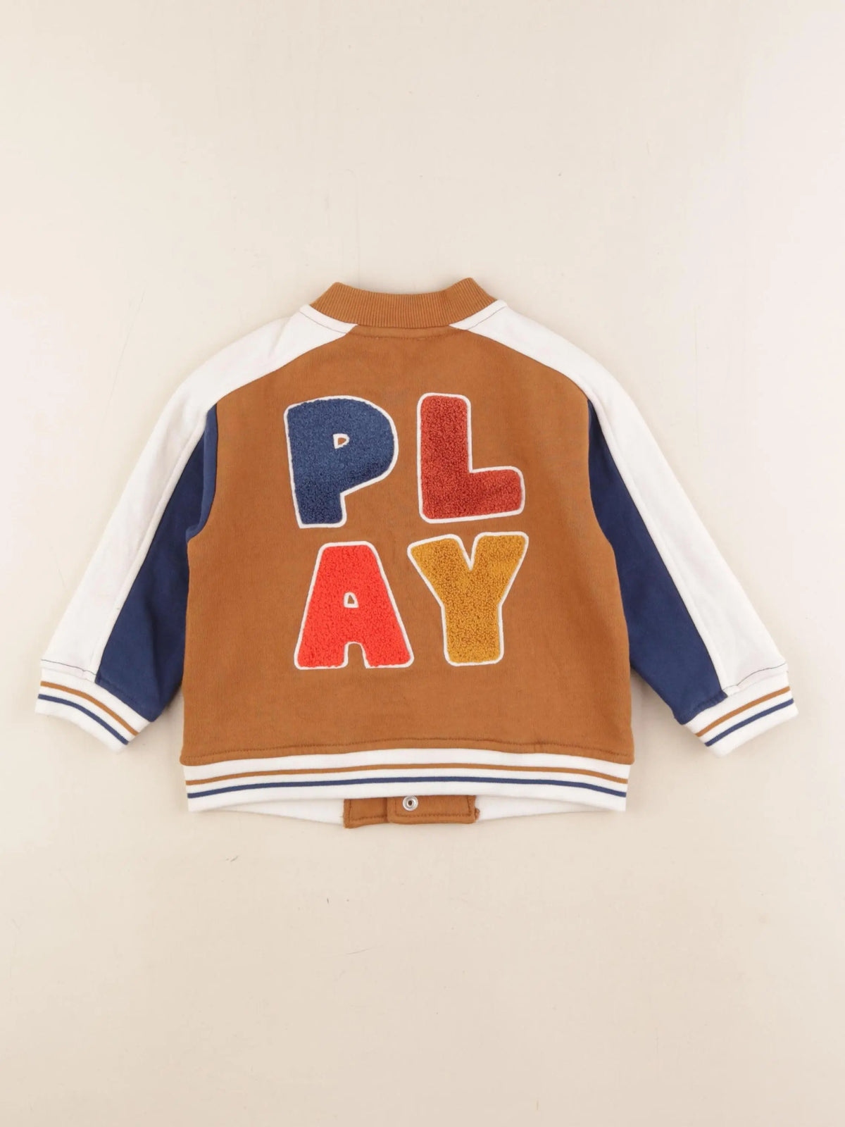 Boutchou - sweat imprimé au dos marron - 18 mois