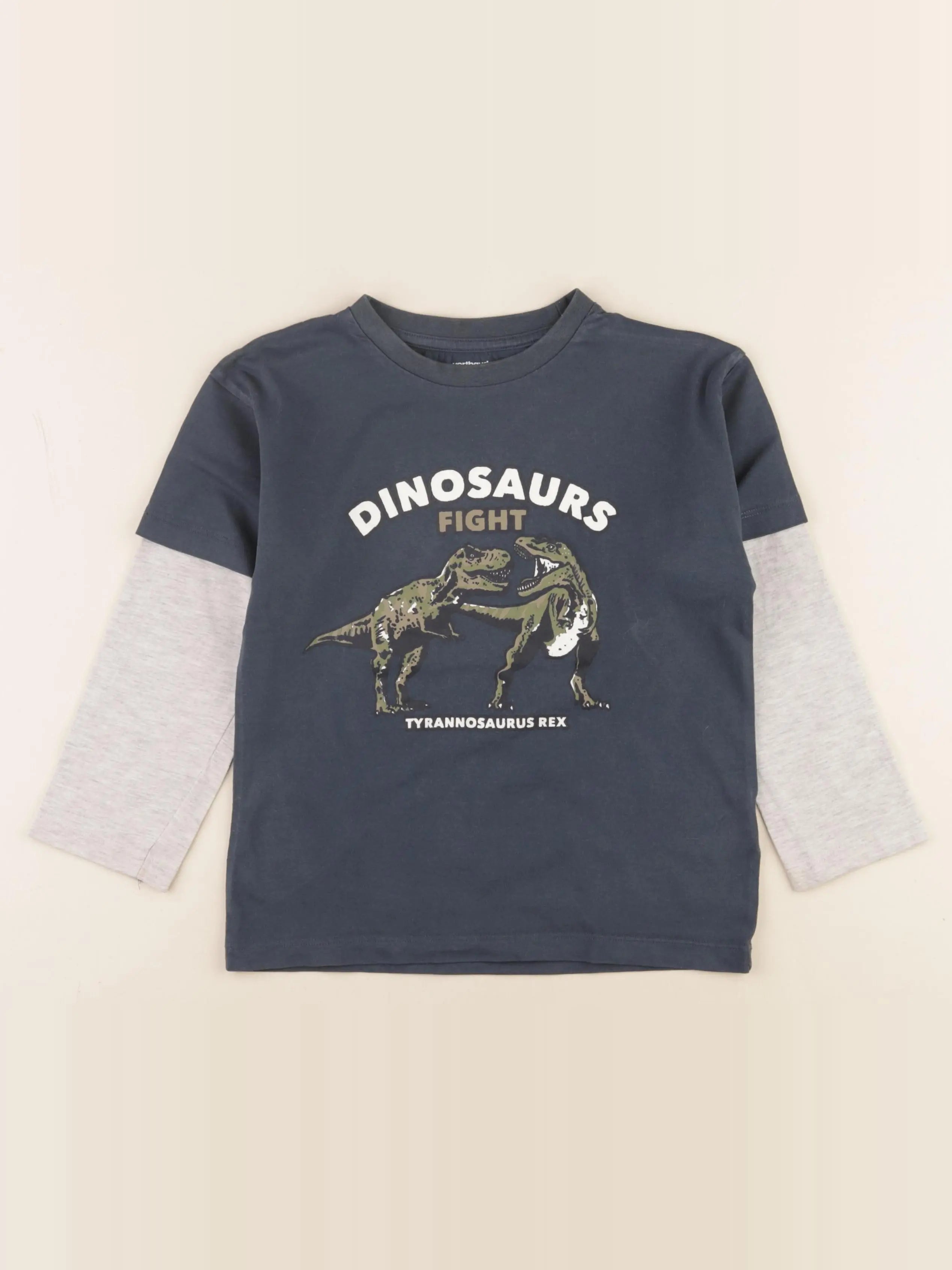 Vertbaudet - tee-shirt gris, bleu - 6 ans