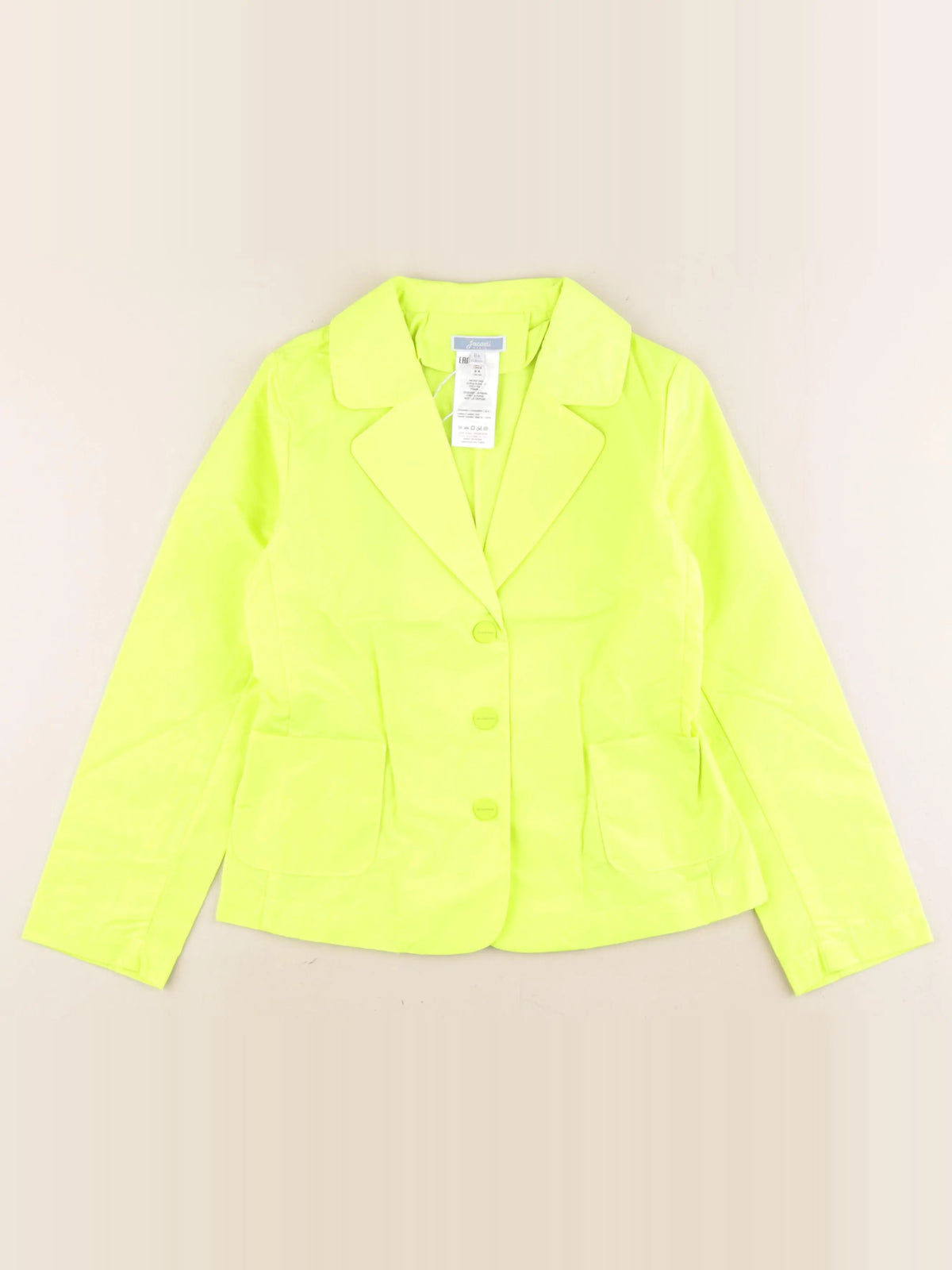 Jacadi - veste jaune fluo - 8 ans
