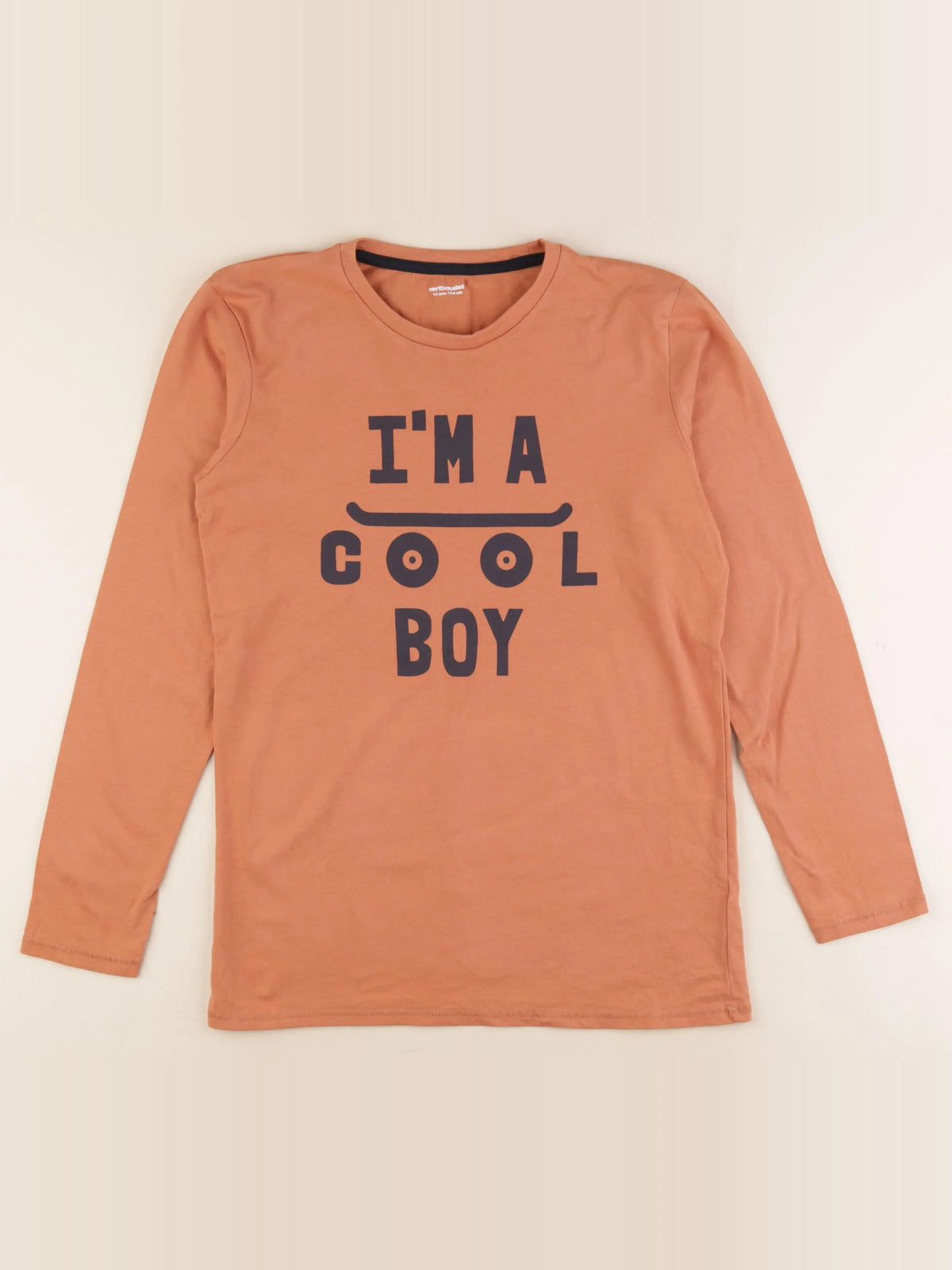 Vertbaudet - tee-shirt orange - 14 ans