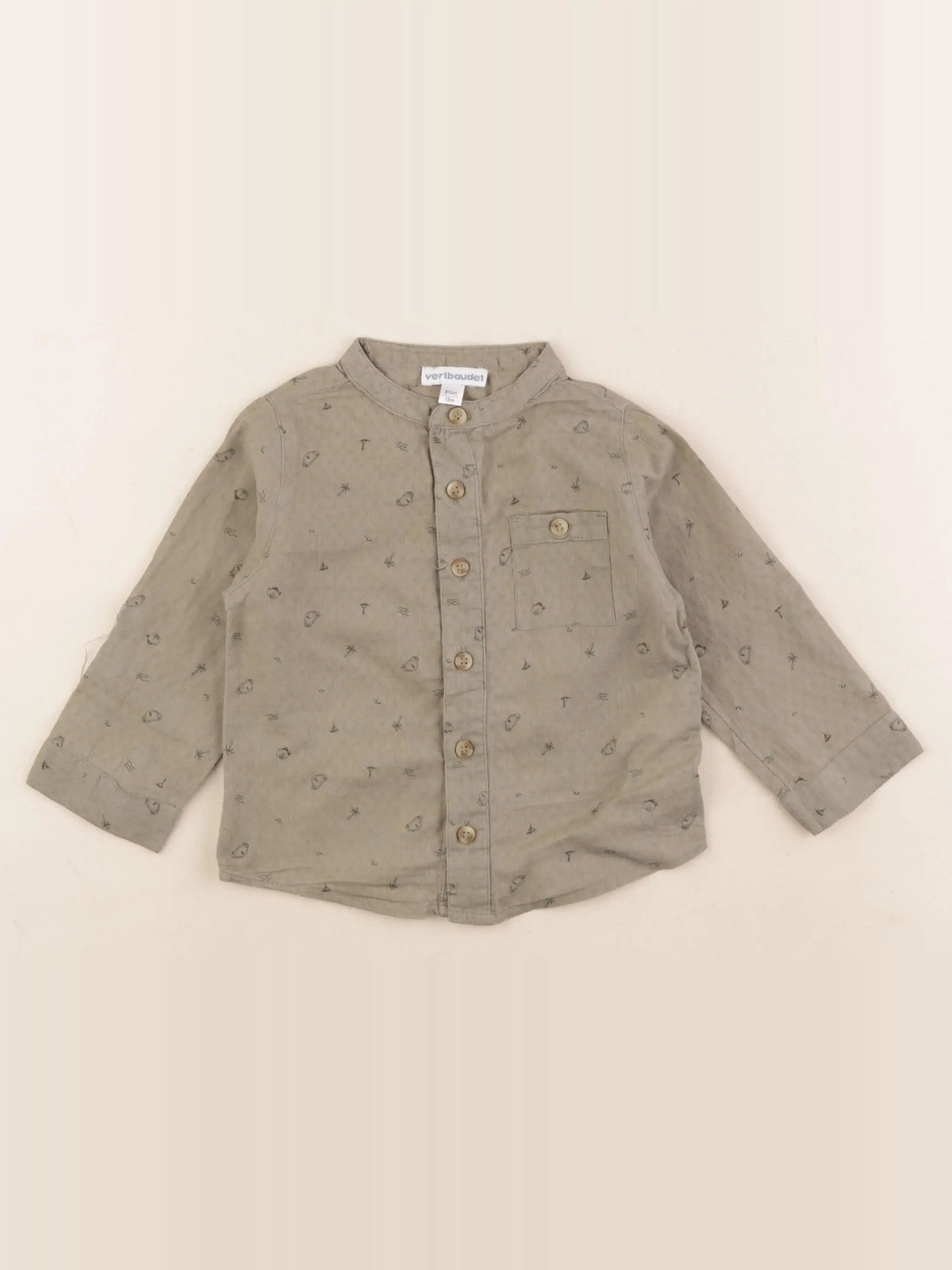 Vertbaudet - chemise vert - 18 mois