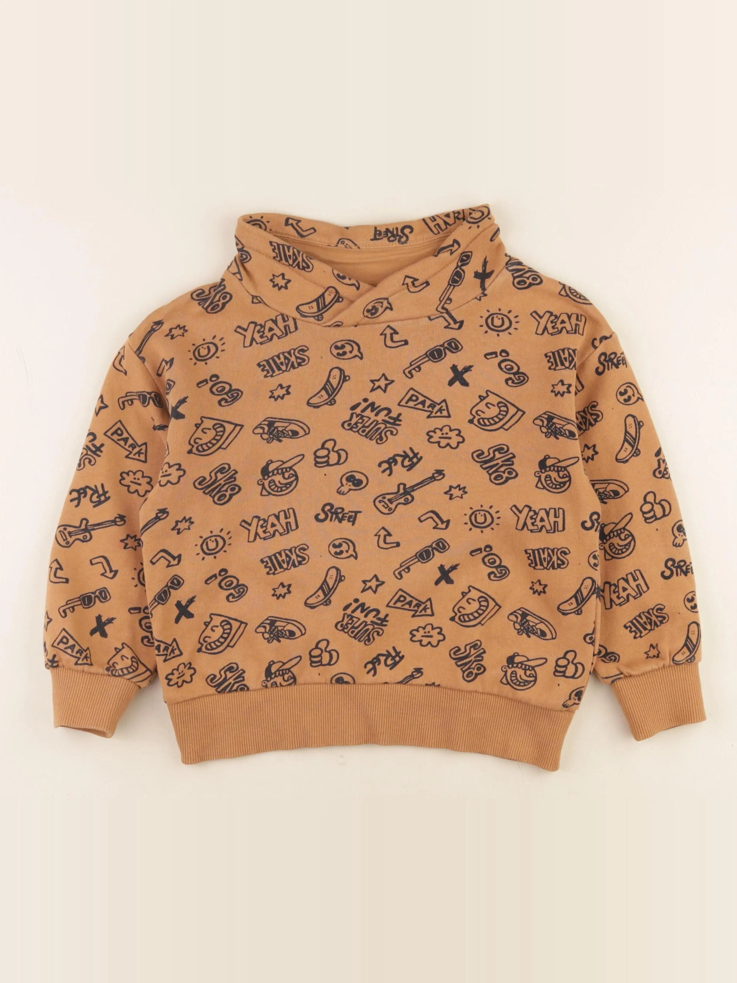 Vertbaudet - sweat marron - 6 ans
