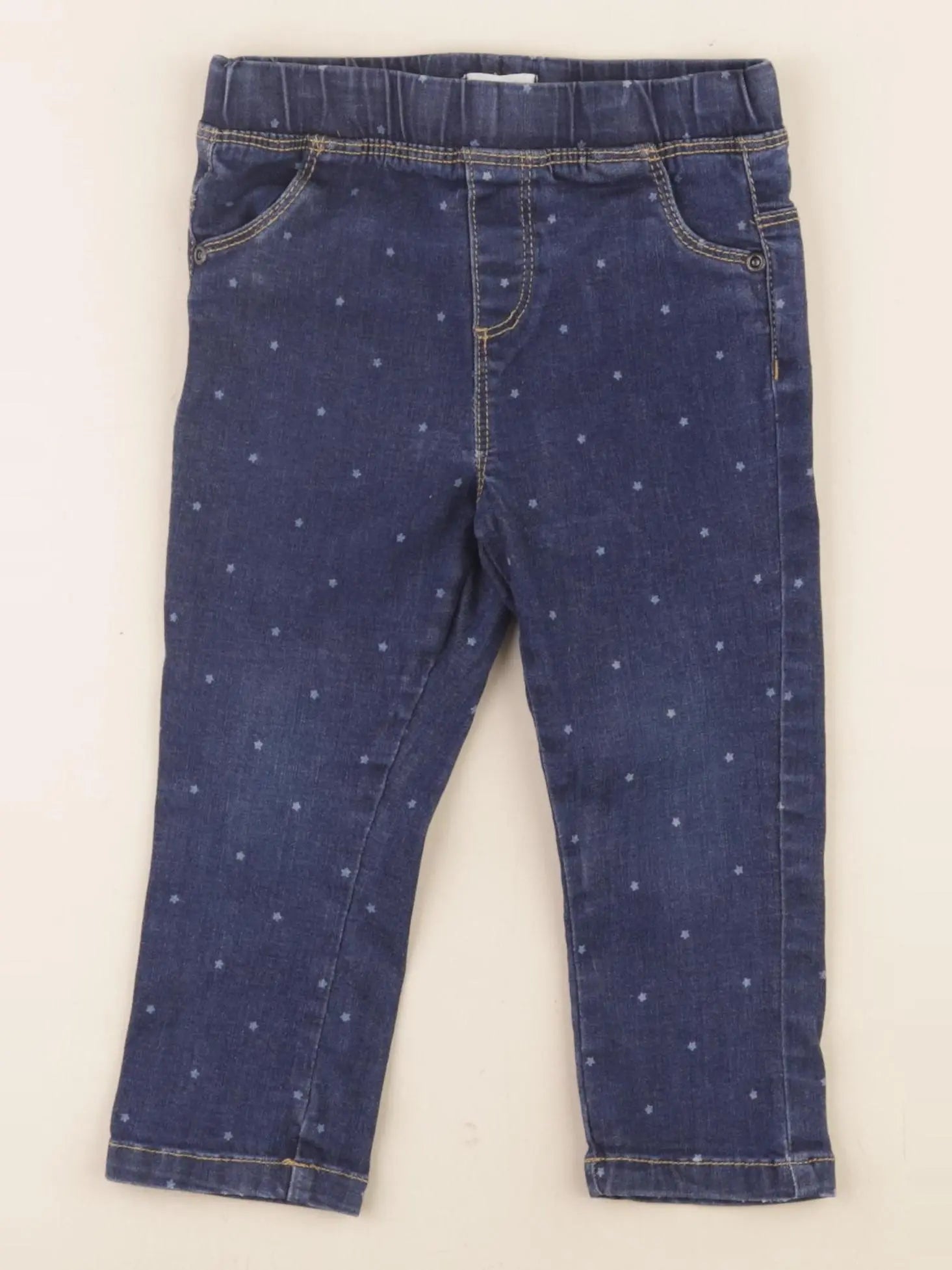 Vertbaudet - jegging bleu - 24 mois
