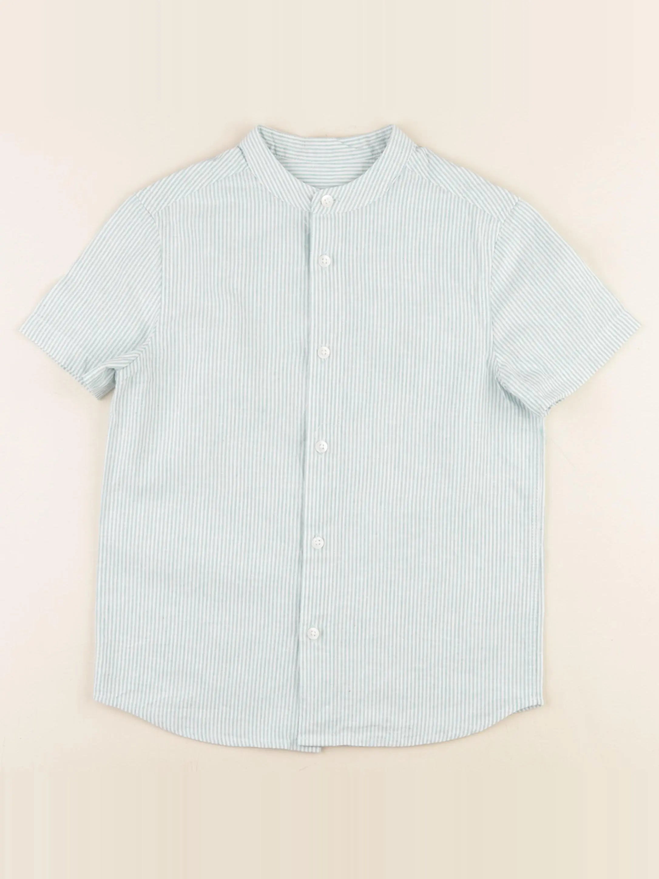 Cyrillus - chemise vert, blanc - 8 ans