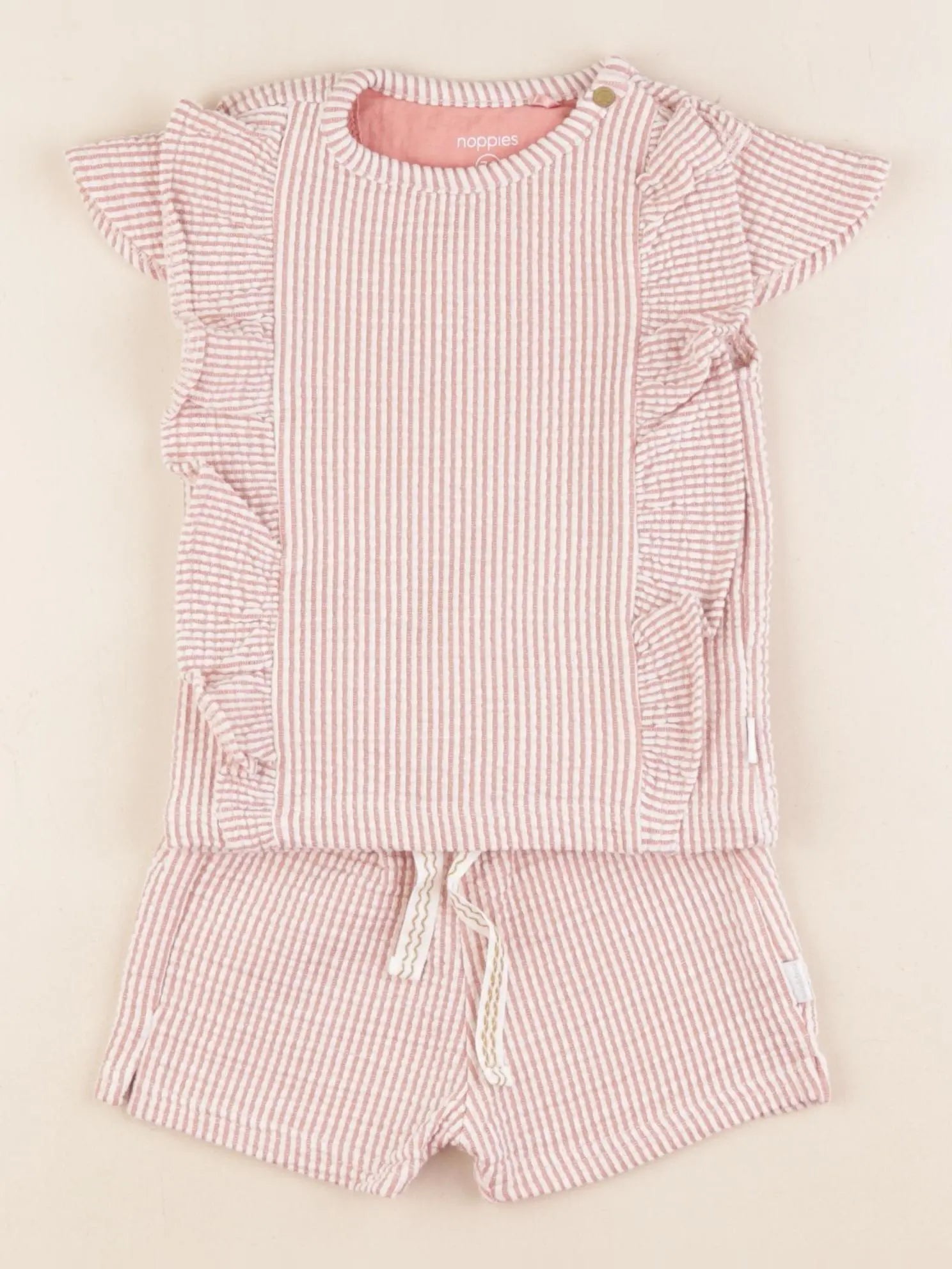 Noppies - ensemble rose - 6/9 mois