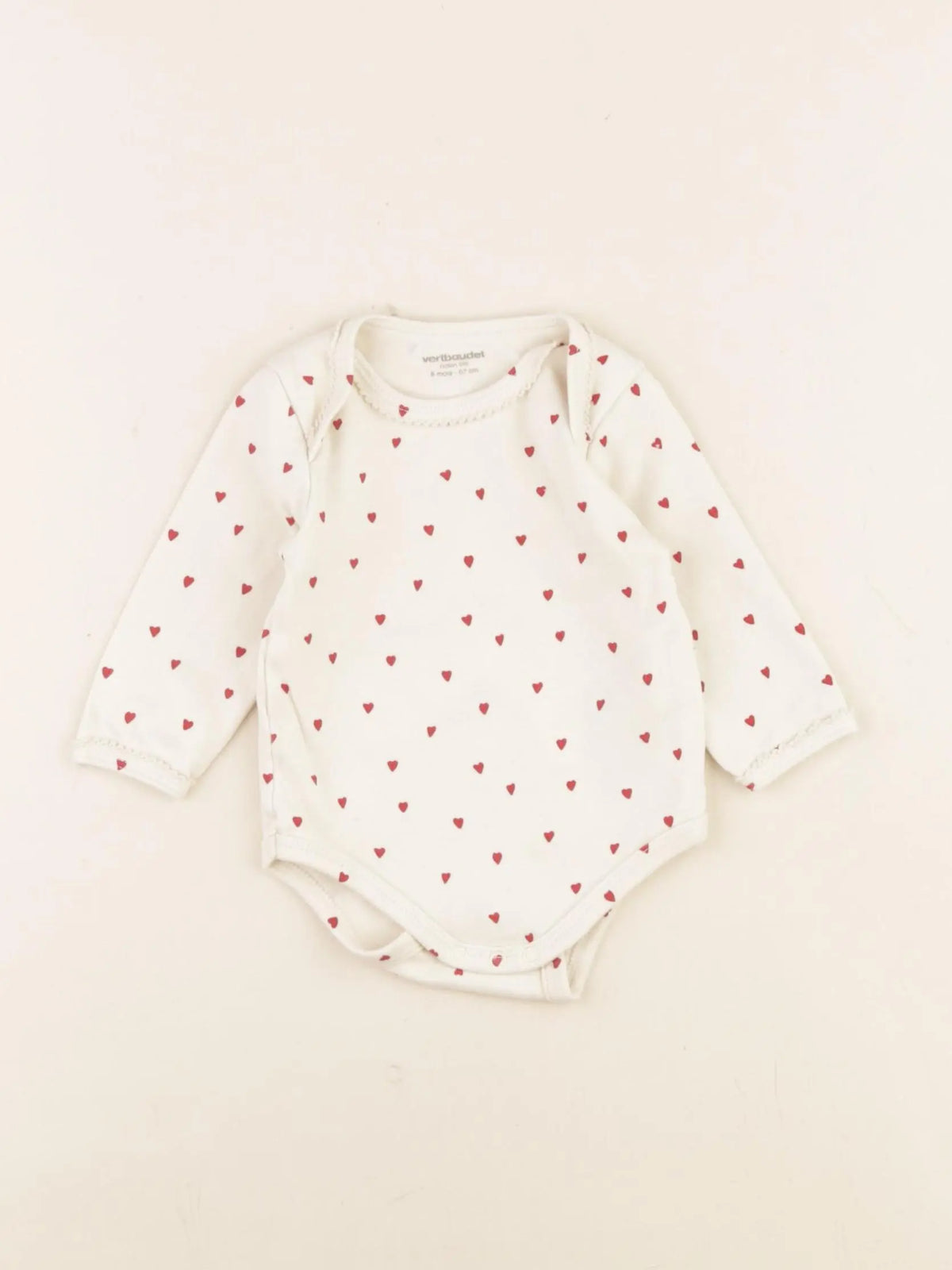 Vertbaudet - body beige - 6 mois