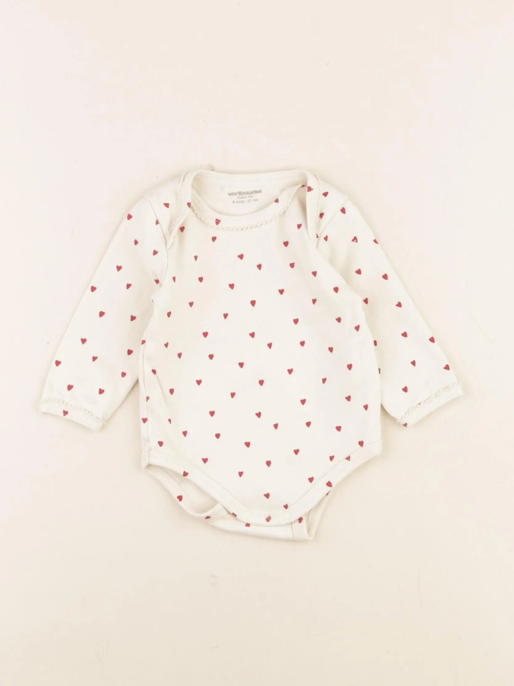Vertbaudet - body beige - 6 mois