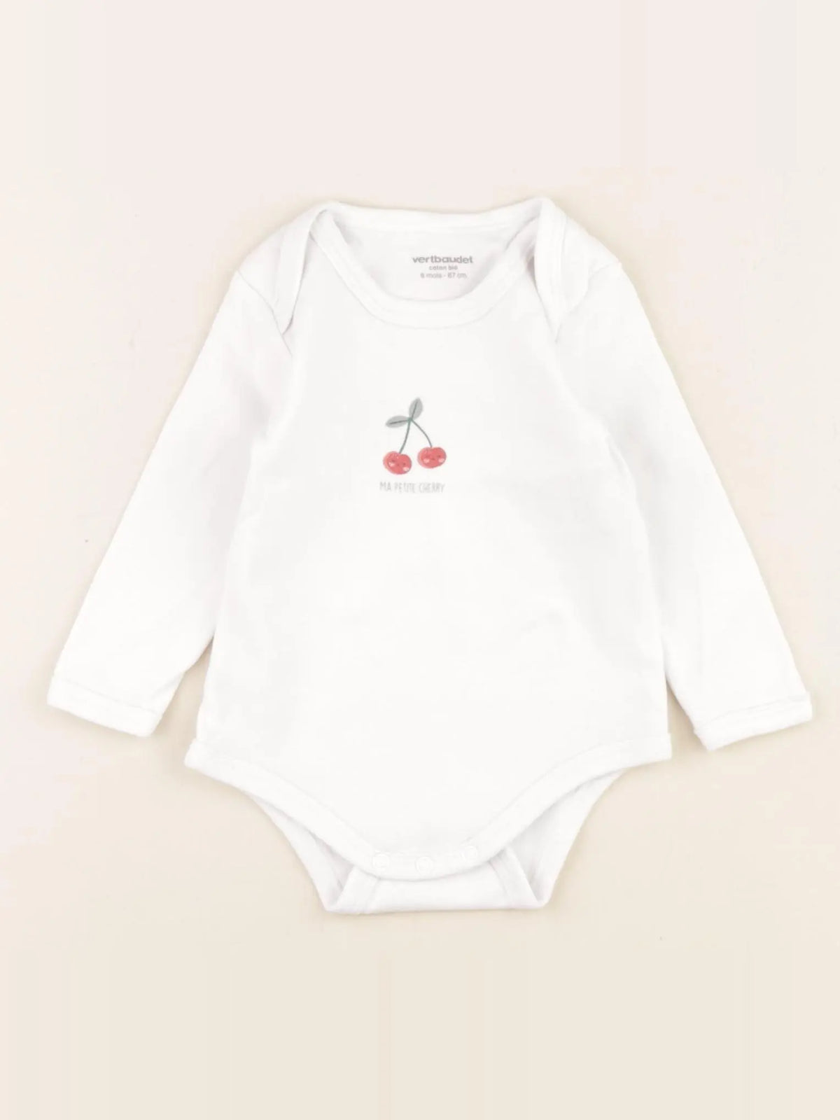 Vertbaudet - body blanc - 6 mois