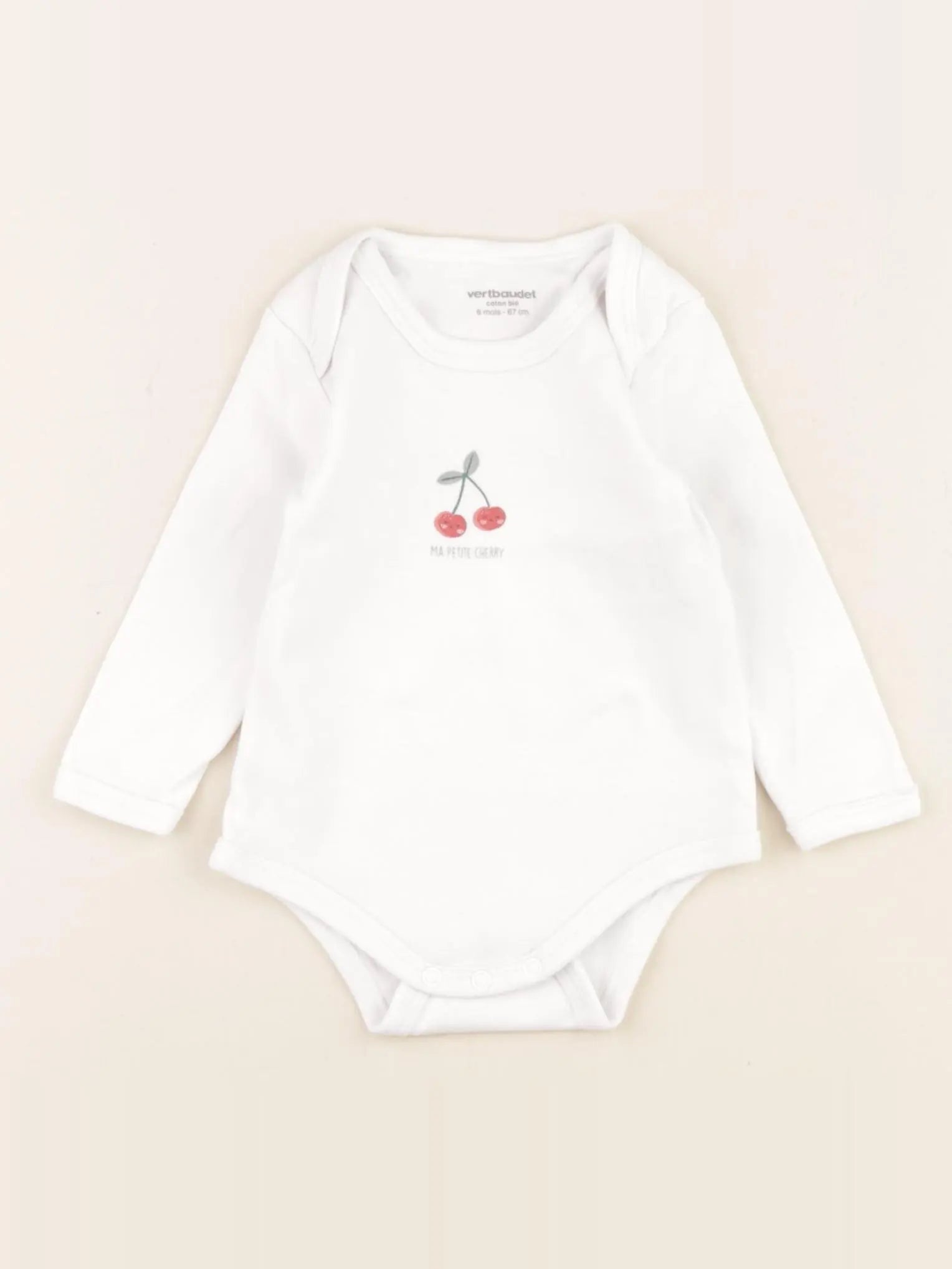 Vertbaudet - body blanc - 6 mois