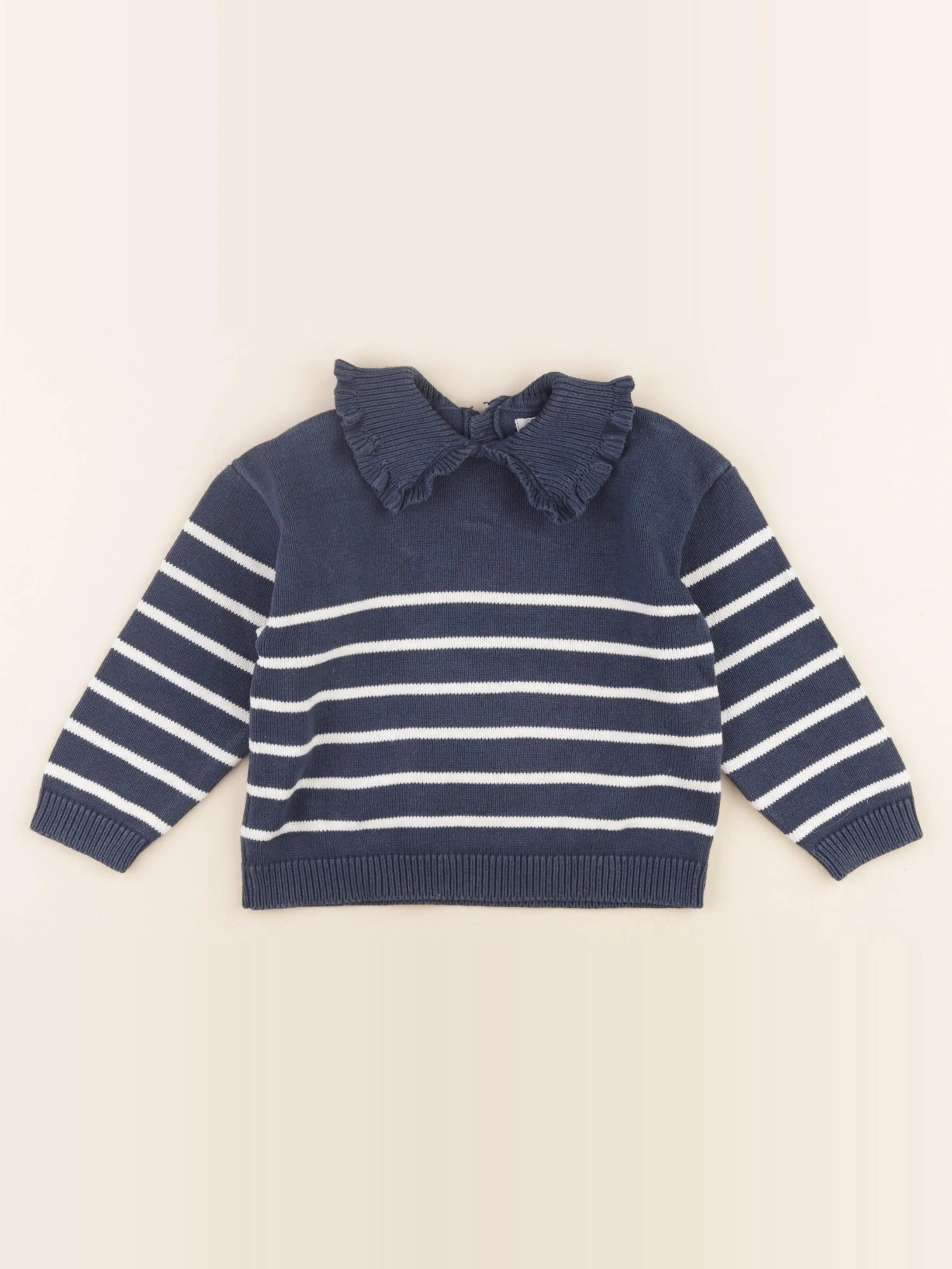Vertbaudet - pull bleu - 36 mois