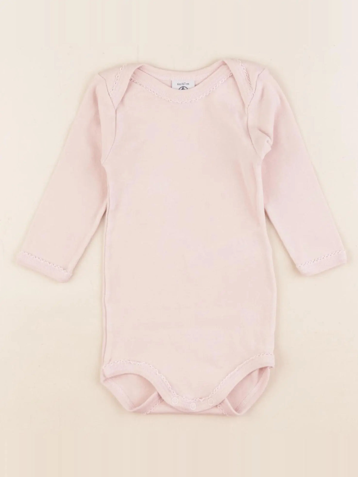 Petit Bateau - body rose - 6 mois