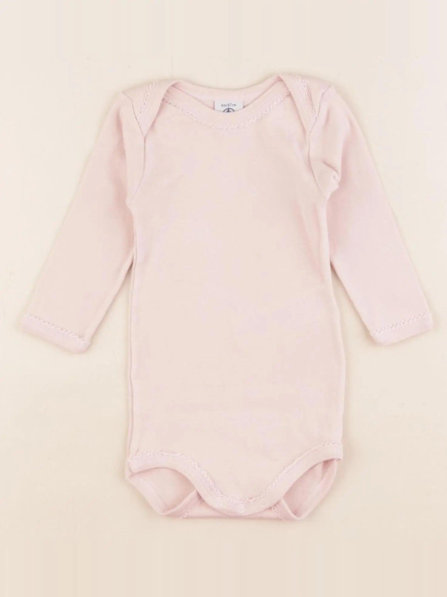Petit Bateau - body rose - 6 mois