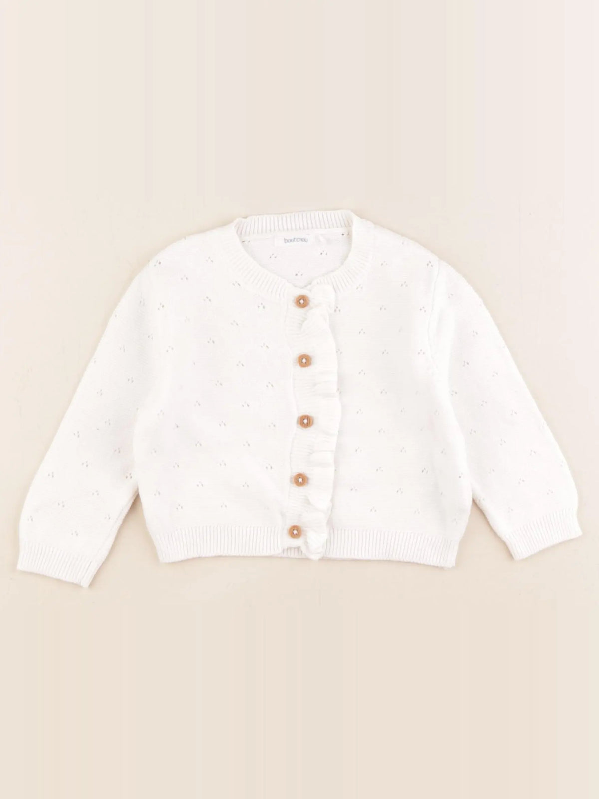 Boutchou - gilet blanc - 6 mois
