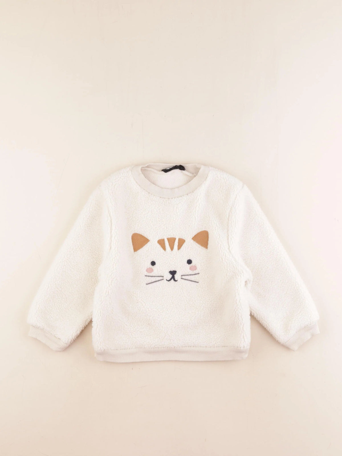 Monoprix - sweat beige - 4 ans