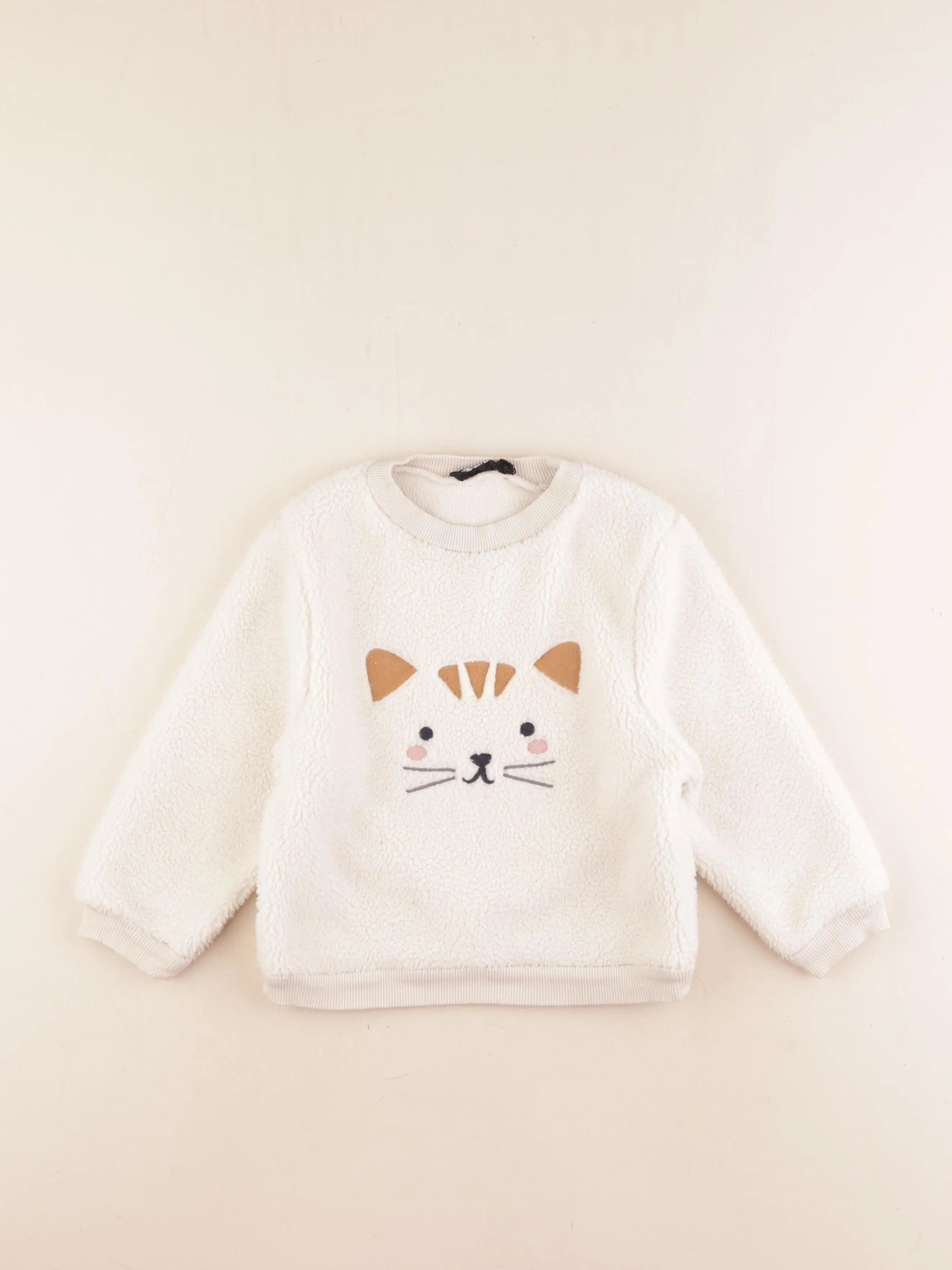 Monoprix - sweat beige - 4 ans