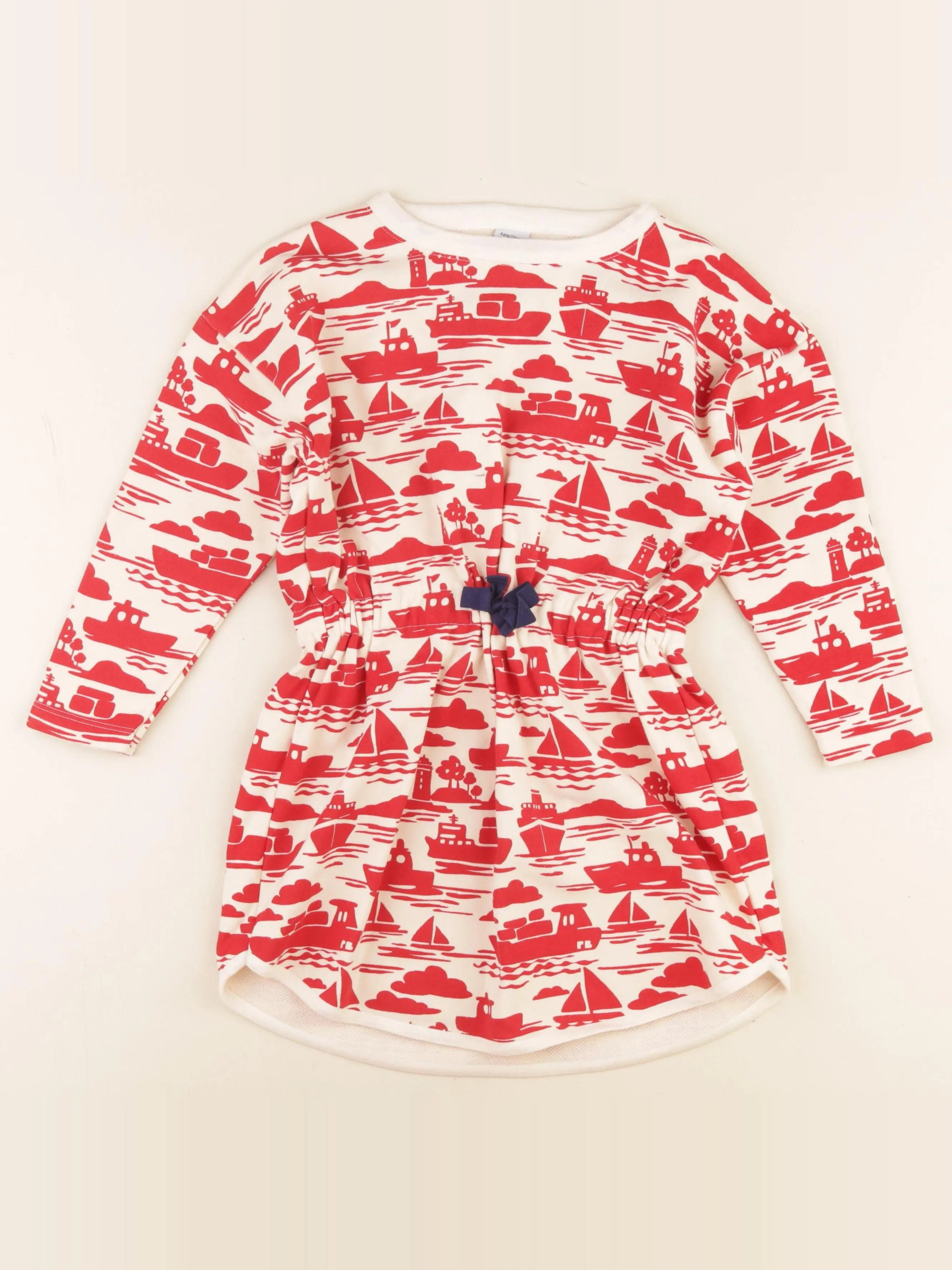 Petit Bateau - robe rouge - 6 ans