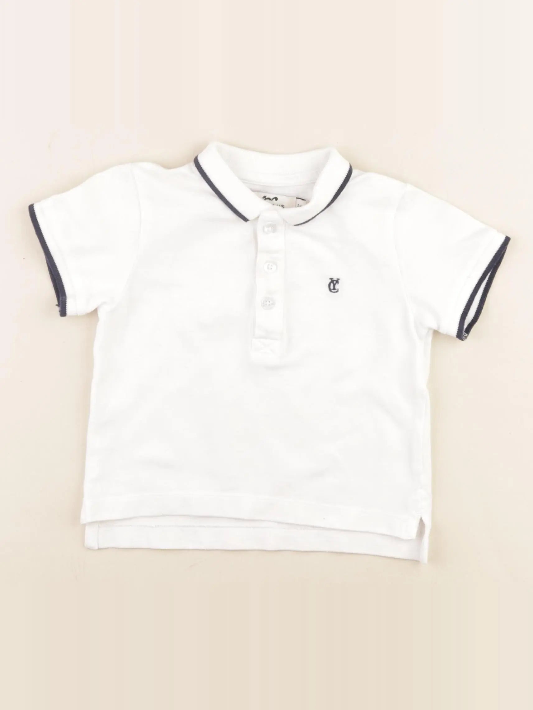Cyrillus - polo blanc - 24 mois