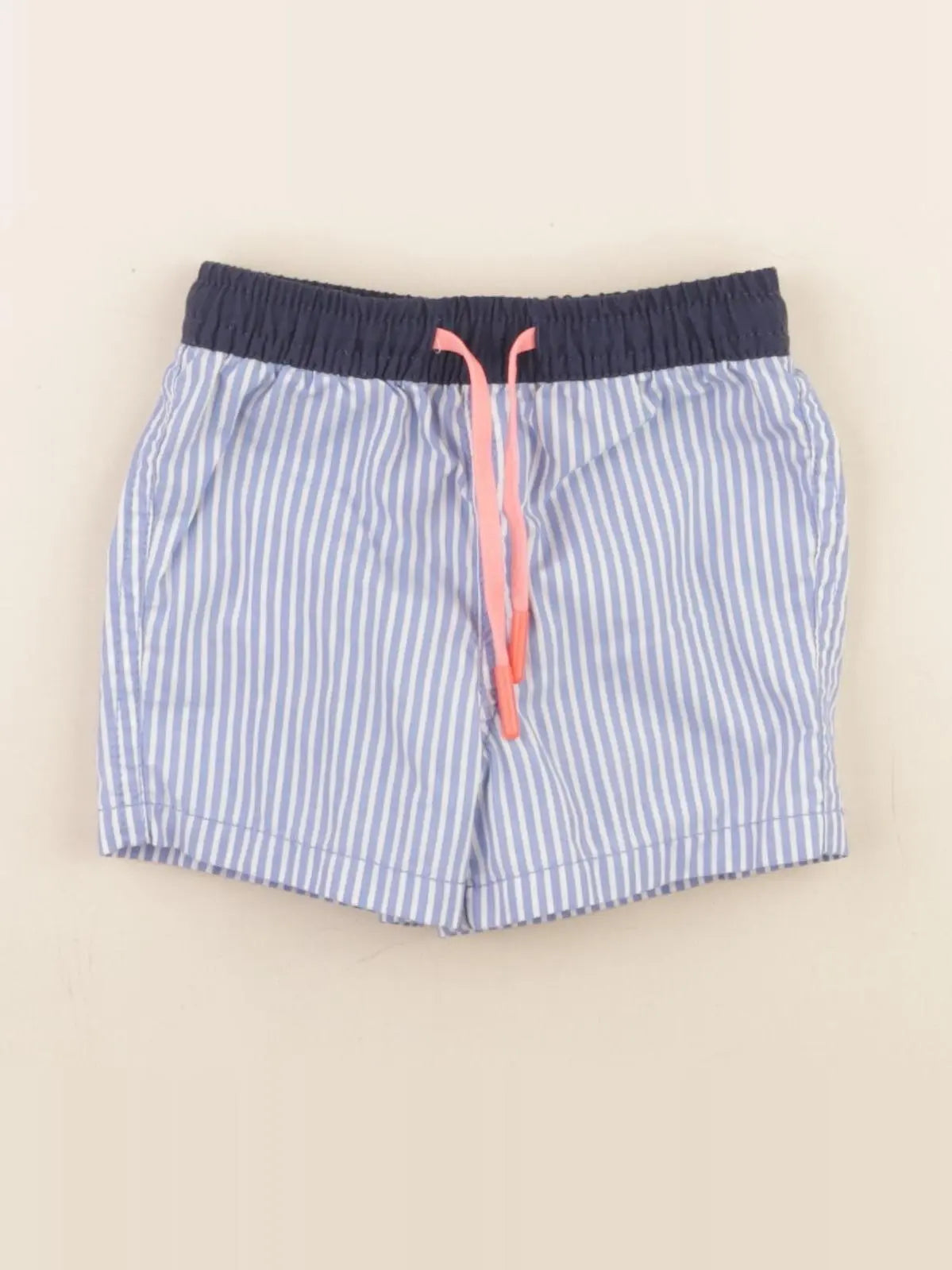 Cyrillus - maillot de bain bleu, blanc - 3/6 mois