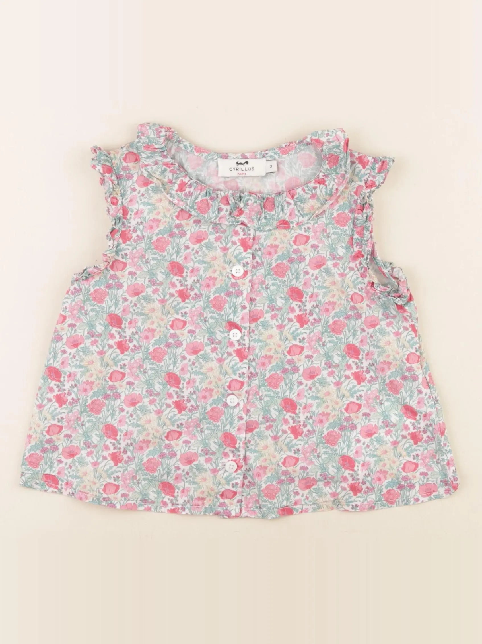 Cyrillus - blouse multicolore - 3 ans