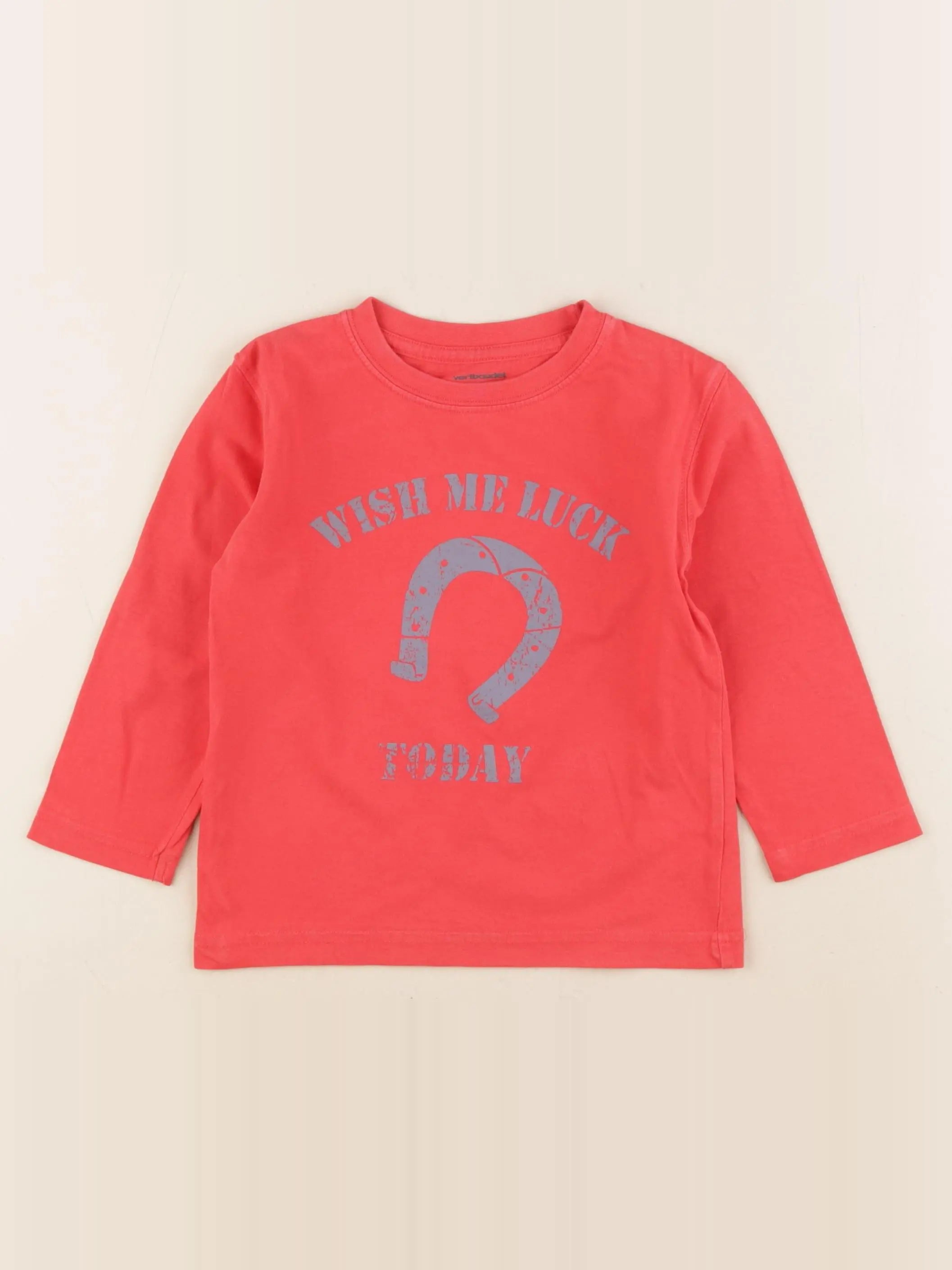 Vertbaudet - tee-shirt rouge - 3 ans