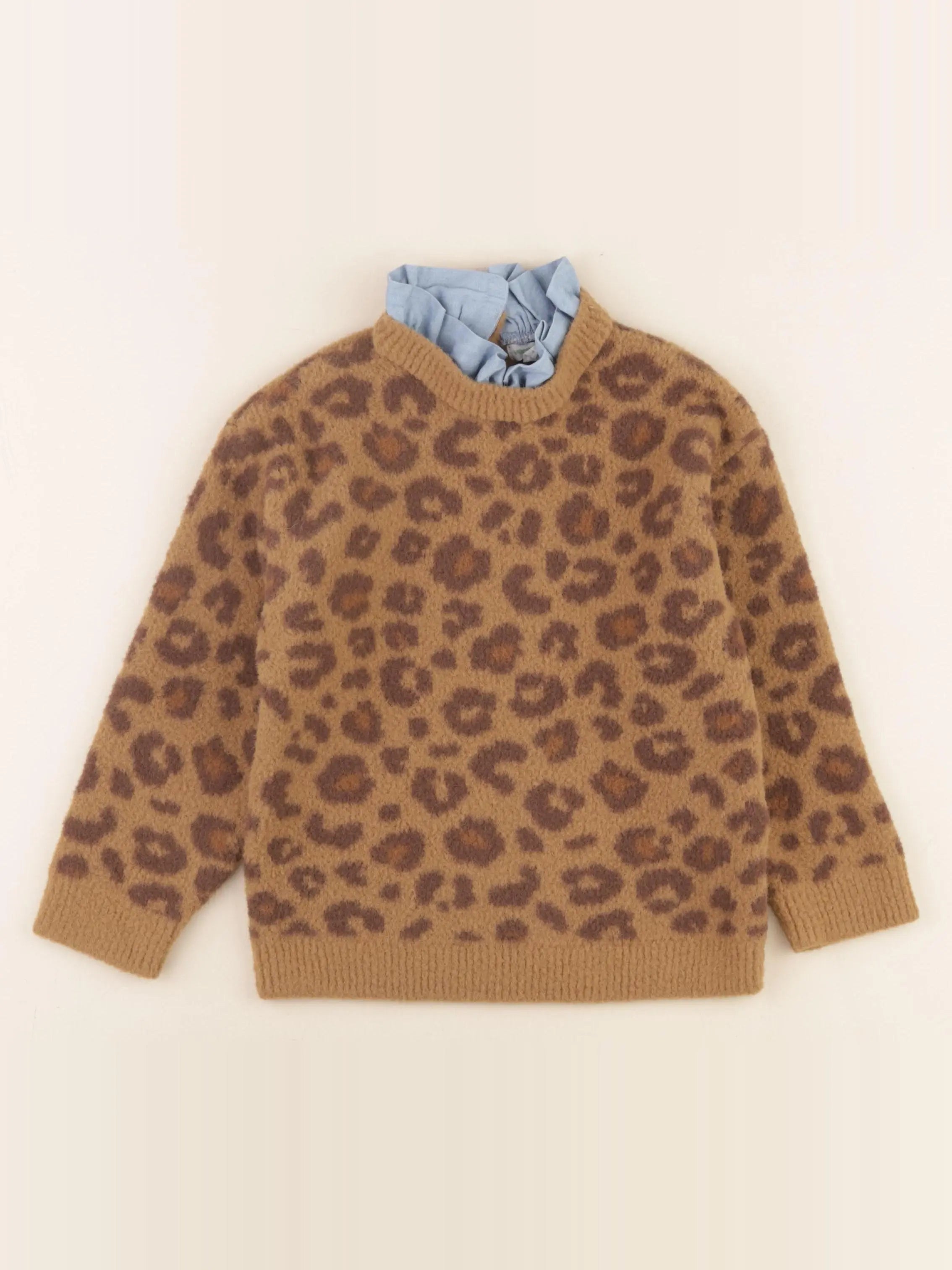 Vertbaudet - pull marron - 4 ans