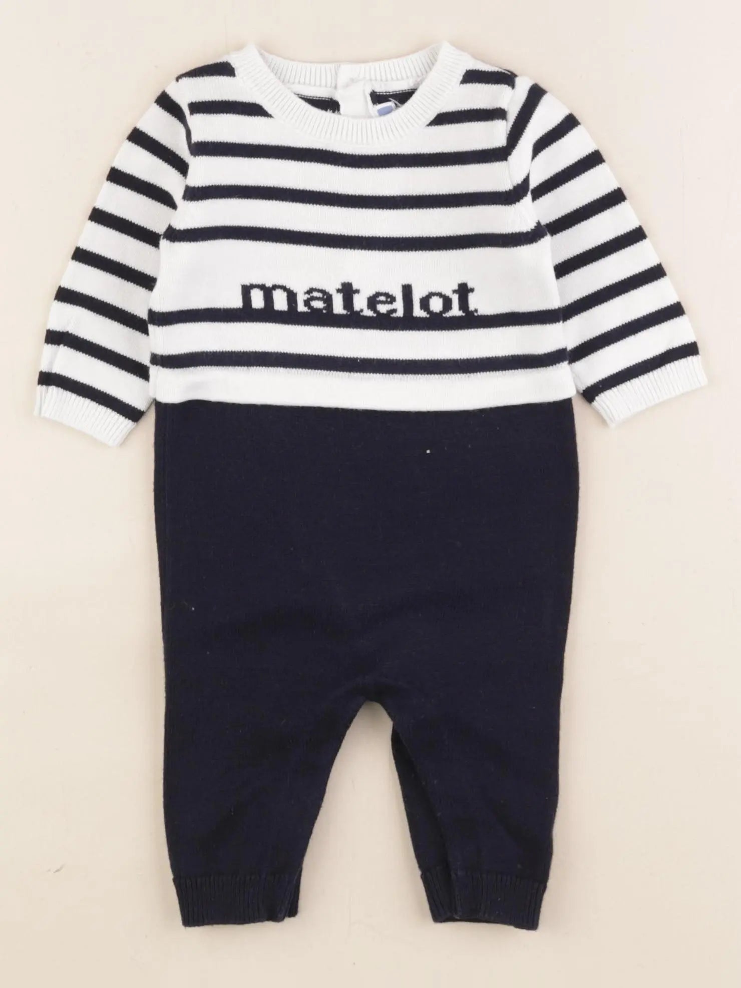 Jacadi - combinaison blanc, bleu - 3 mois