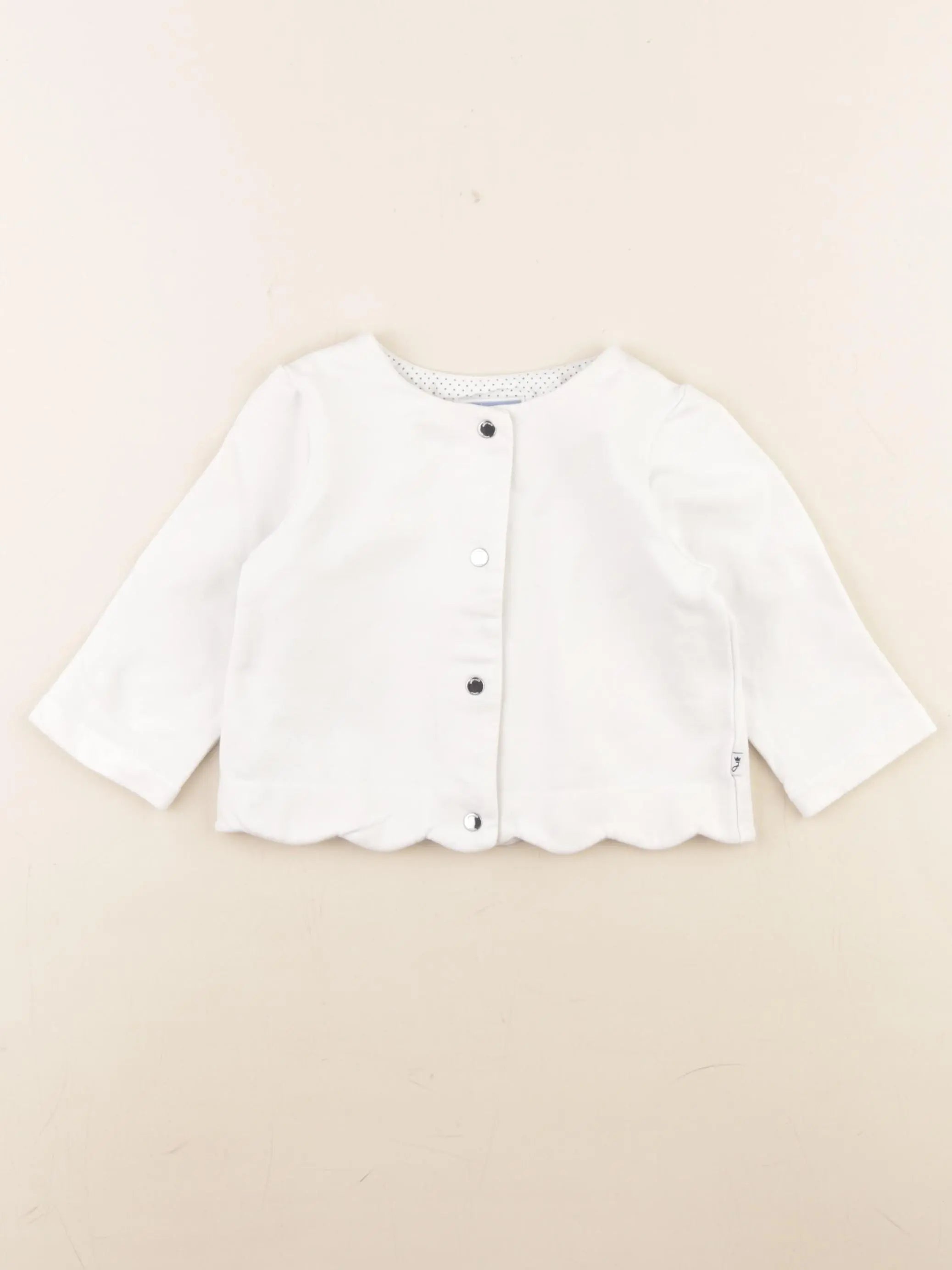 Jacadi - sweat blanc - 12 mois