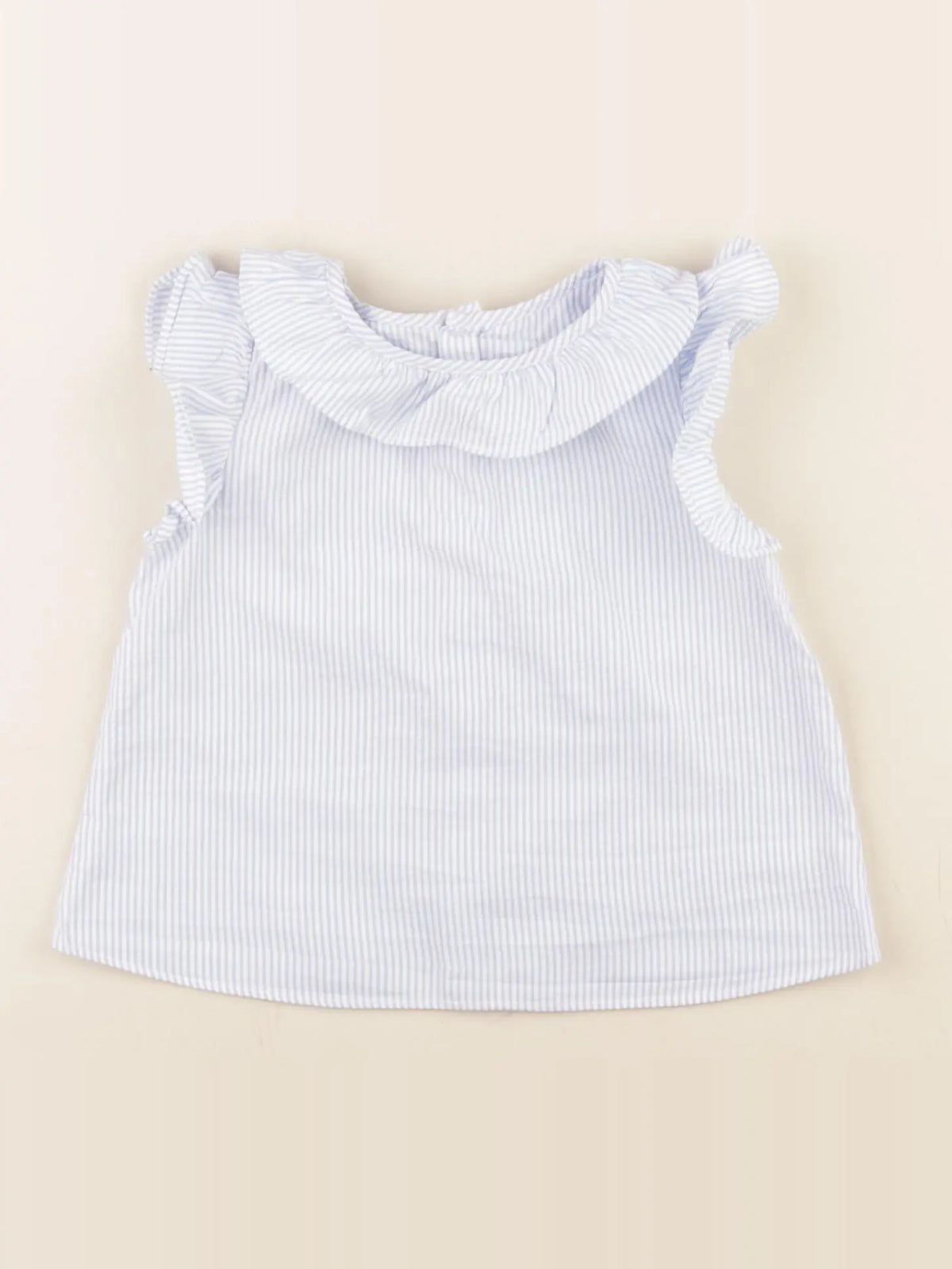 Jacadi - blouse bleu, blanc - 12 mois