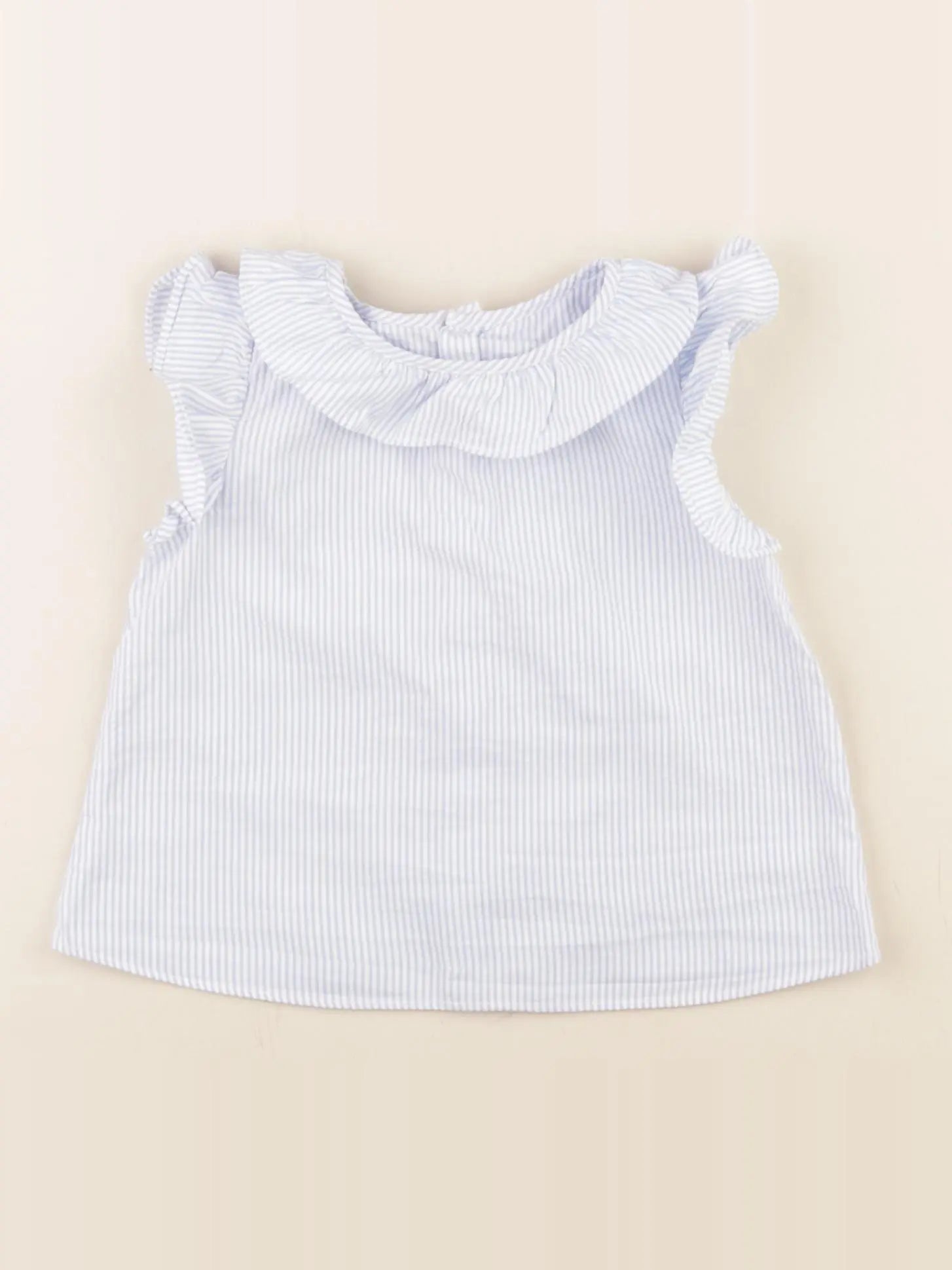 Jacadi - blouse bleu, blanc - 12 mois