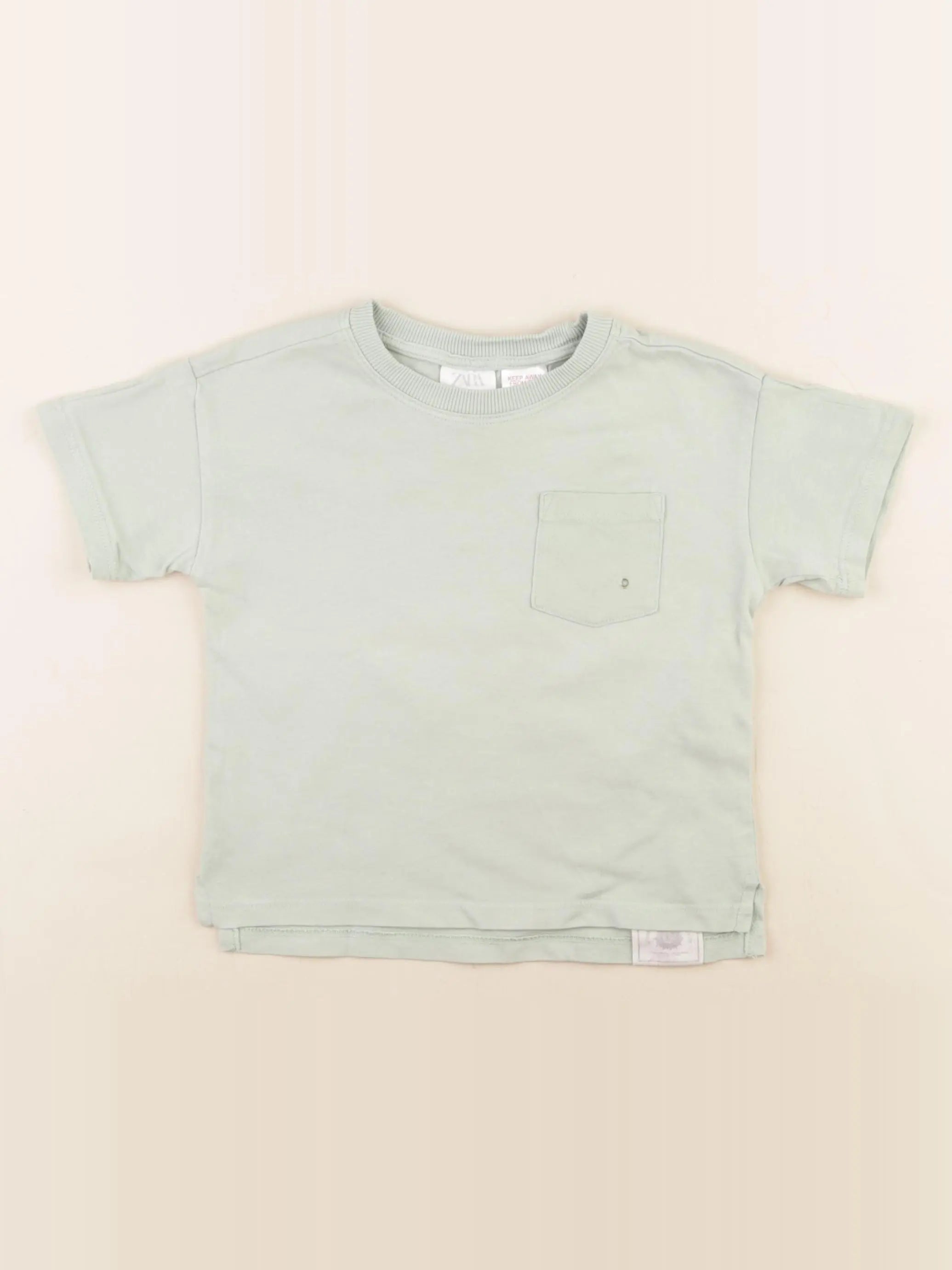Zara - tee-shirt vert - 9/12 mois