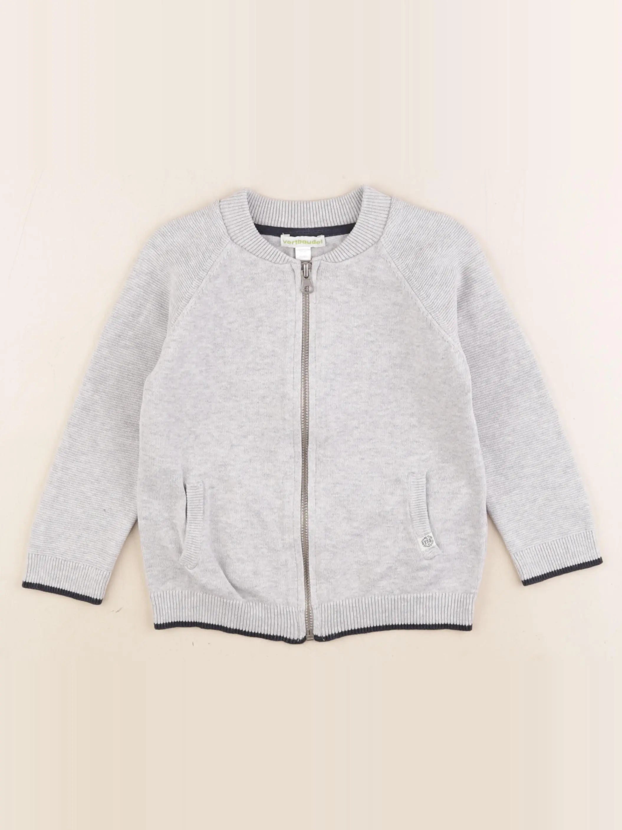 Vertbaudet - gilet gris - 3 ans