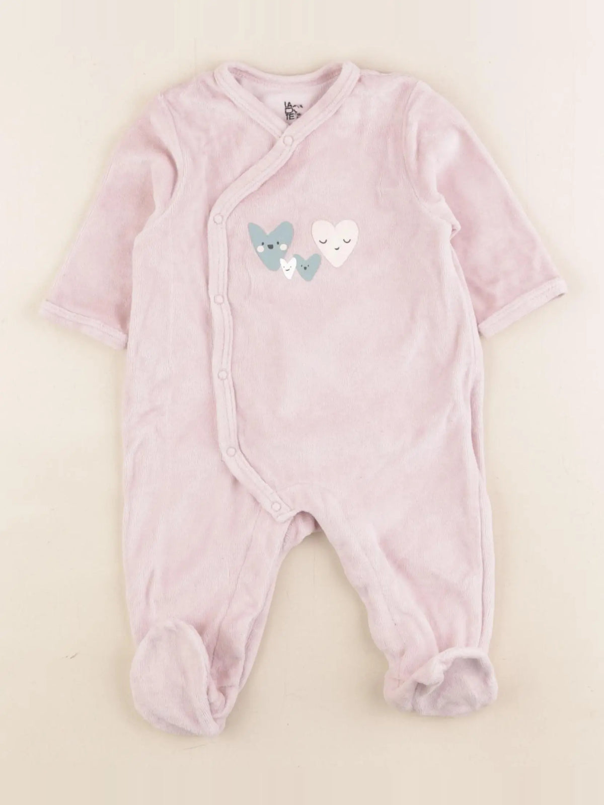 La Redoute - pyjama velours rose - 3 mois