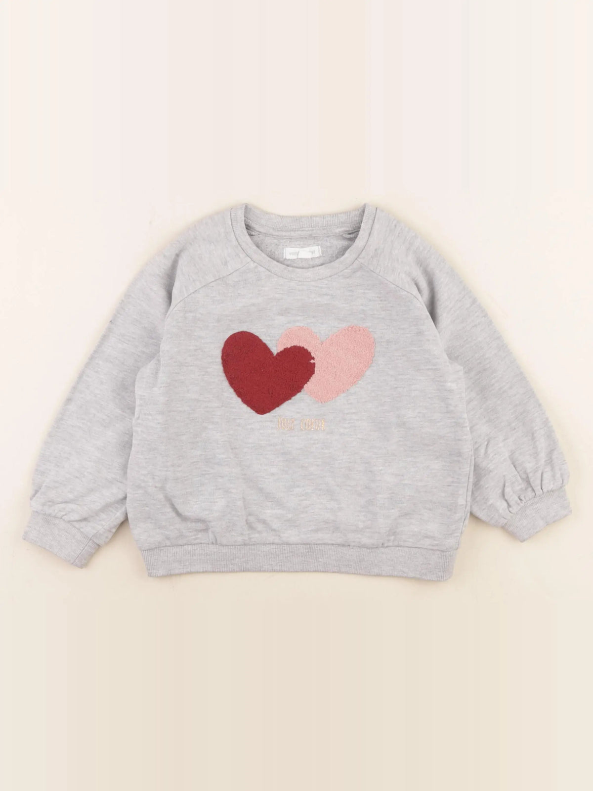 Vertbaudet - sweat gris, or - 4 ans