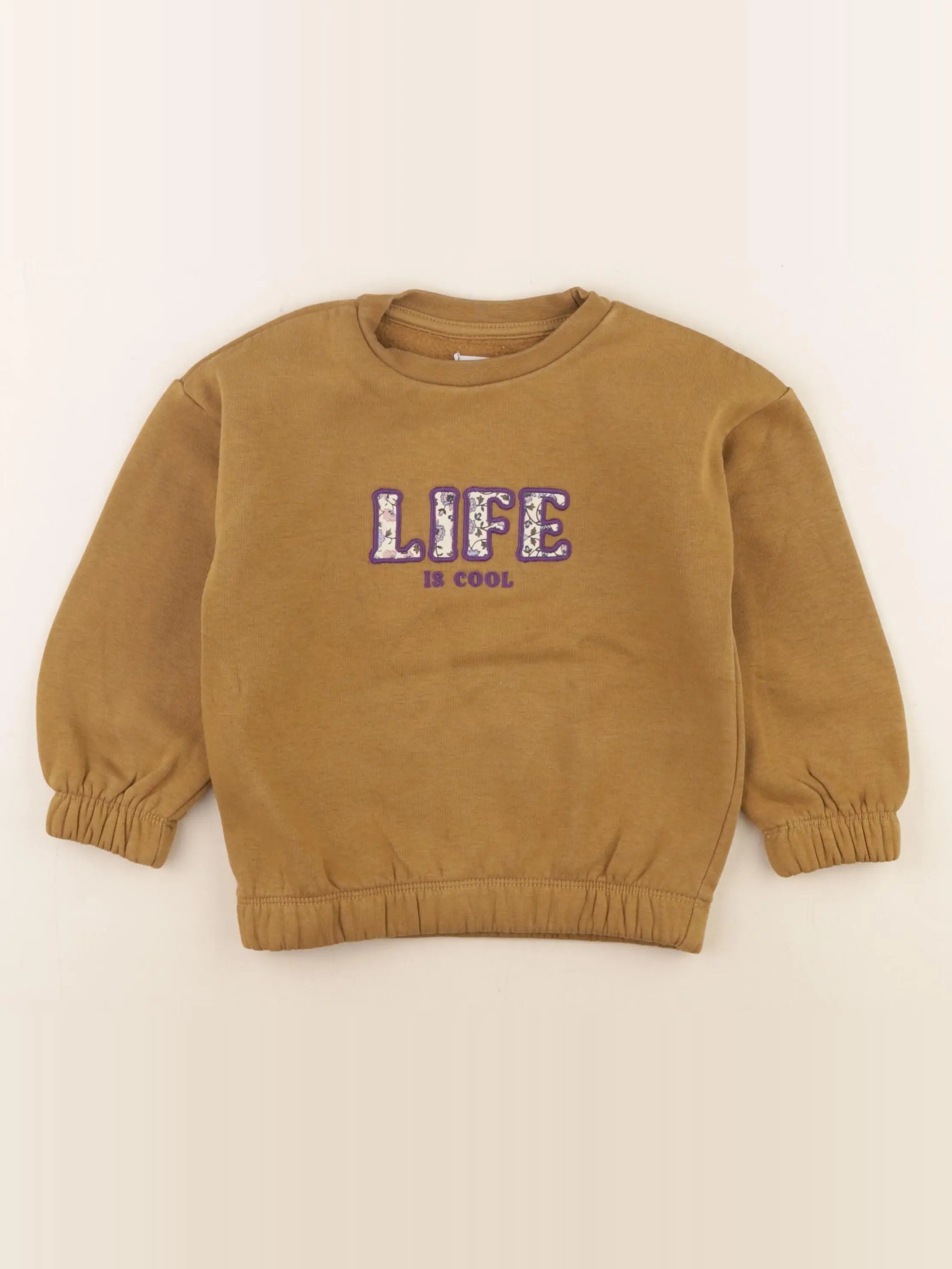 Vertbaudet - sweat marron - 4 ans