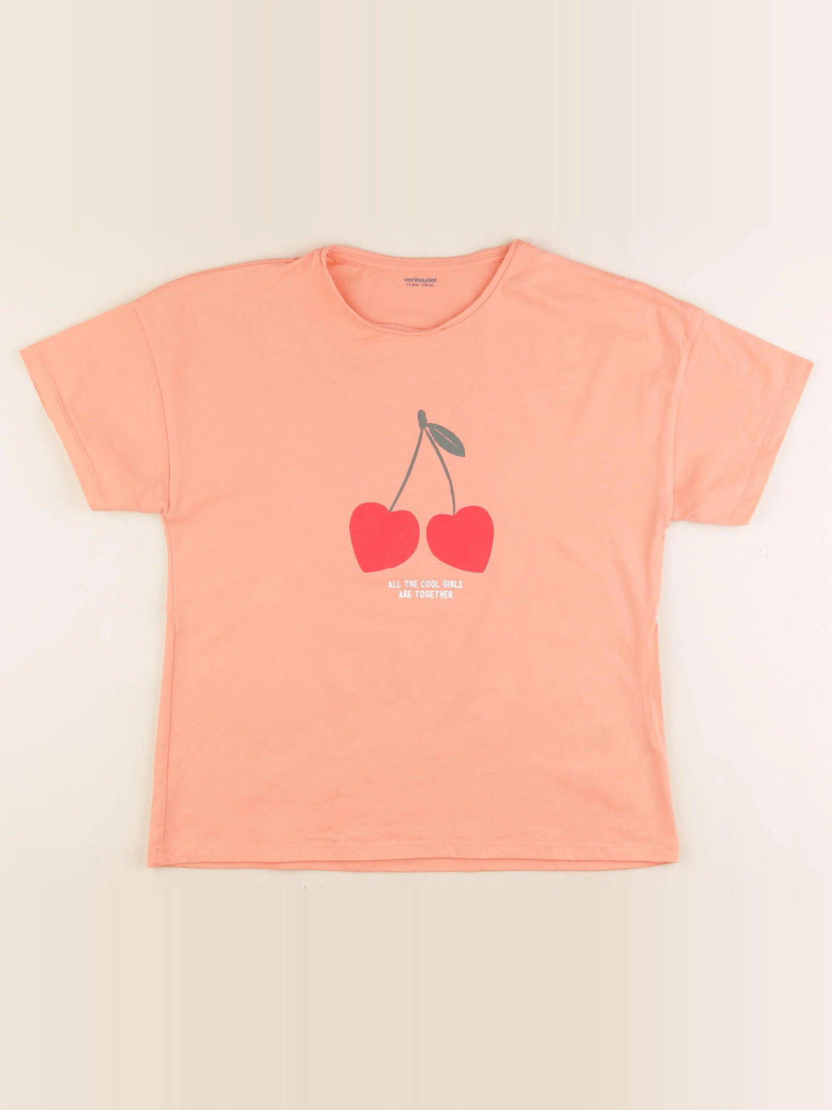 Vertbaudet - tee-shirt orange - 14 ans