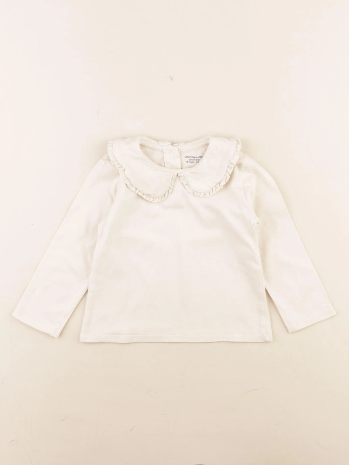 Vertbaudet - tee-shirt beige - 18 mois