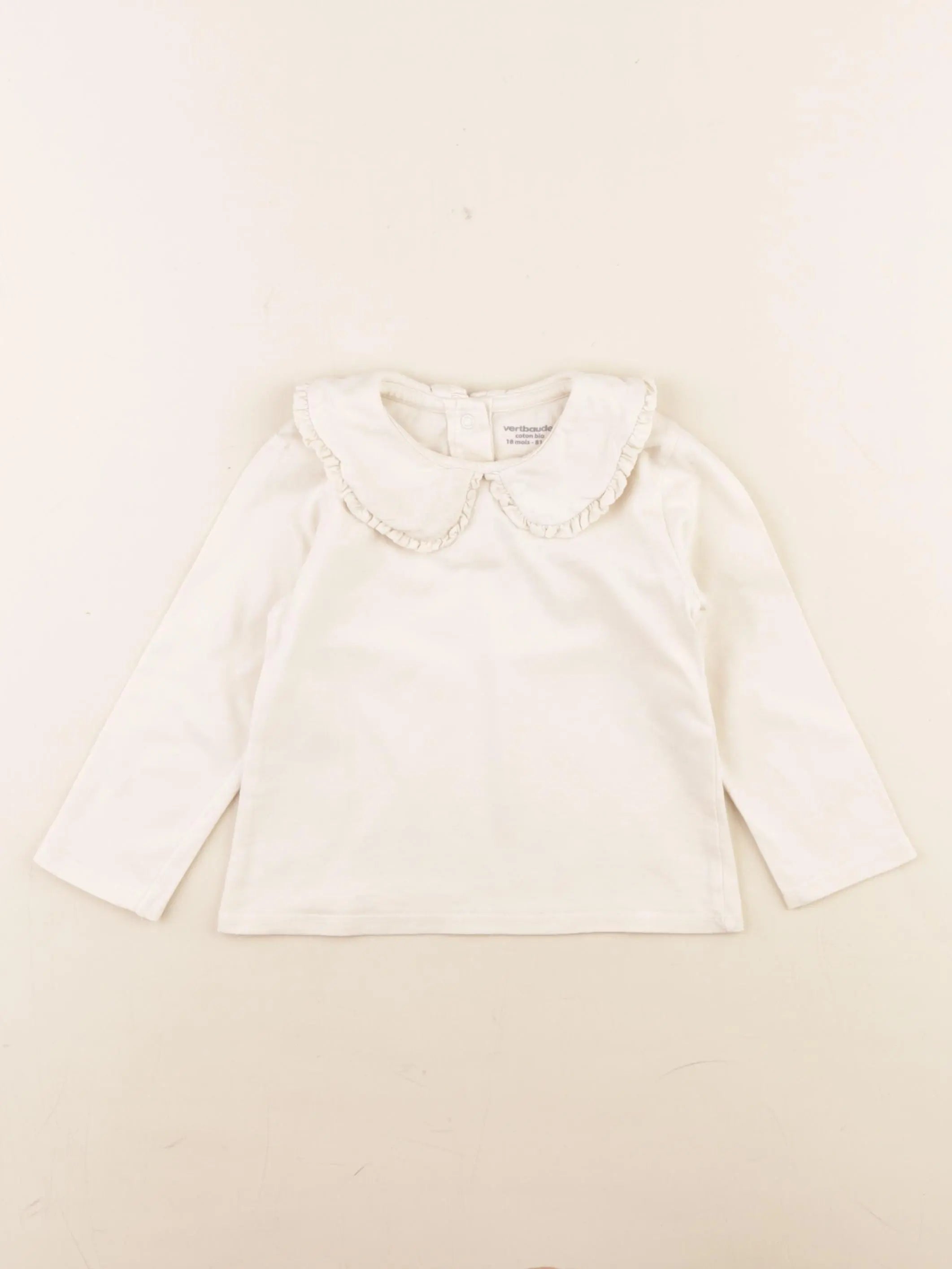Vertbaudet - tee-shirt beige - 18 mois