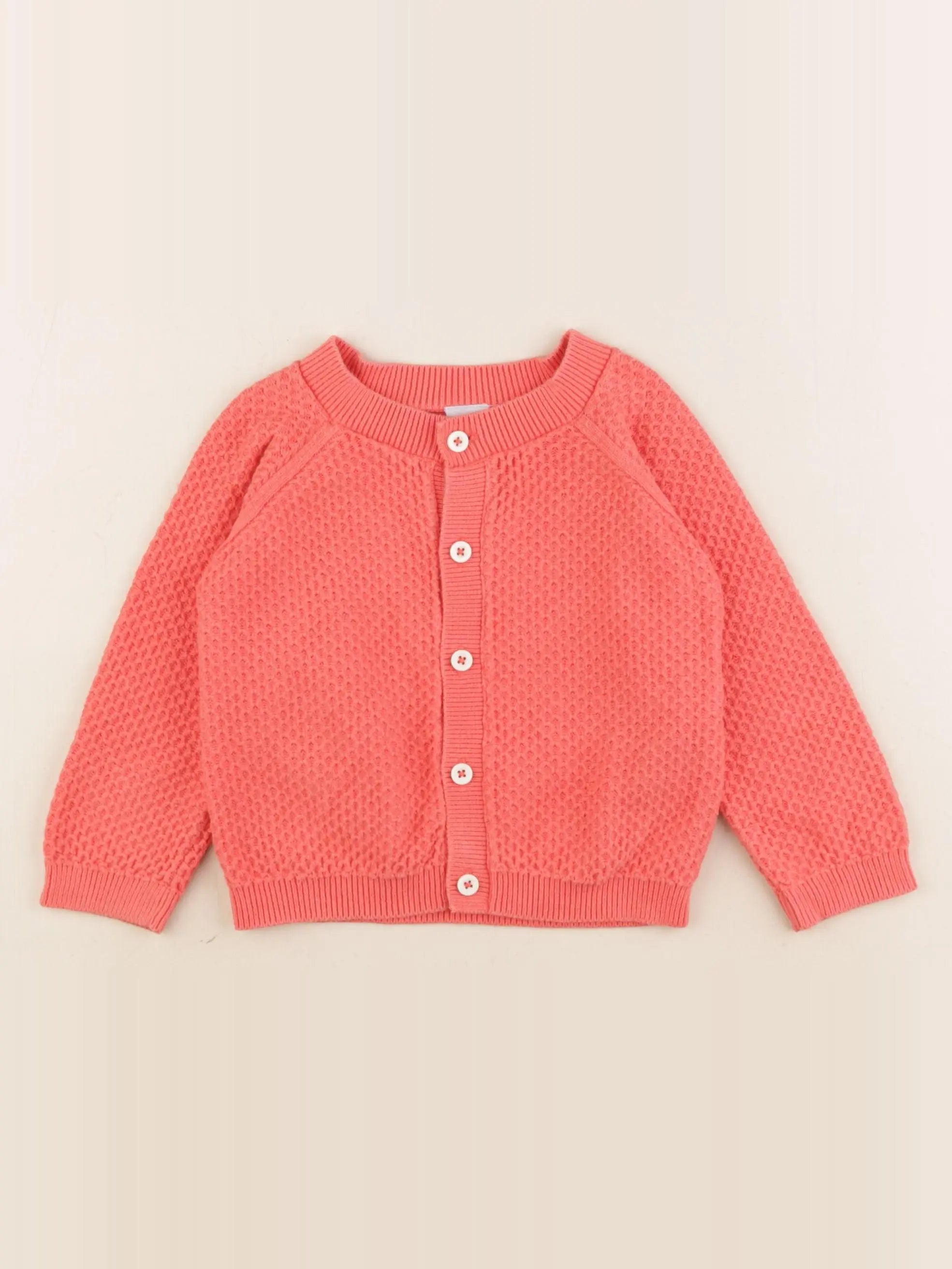 Petit Bateau - gilet rouge - 18 mois