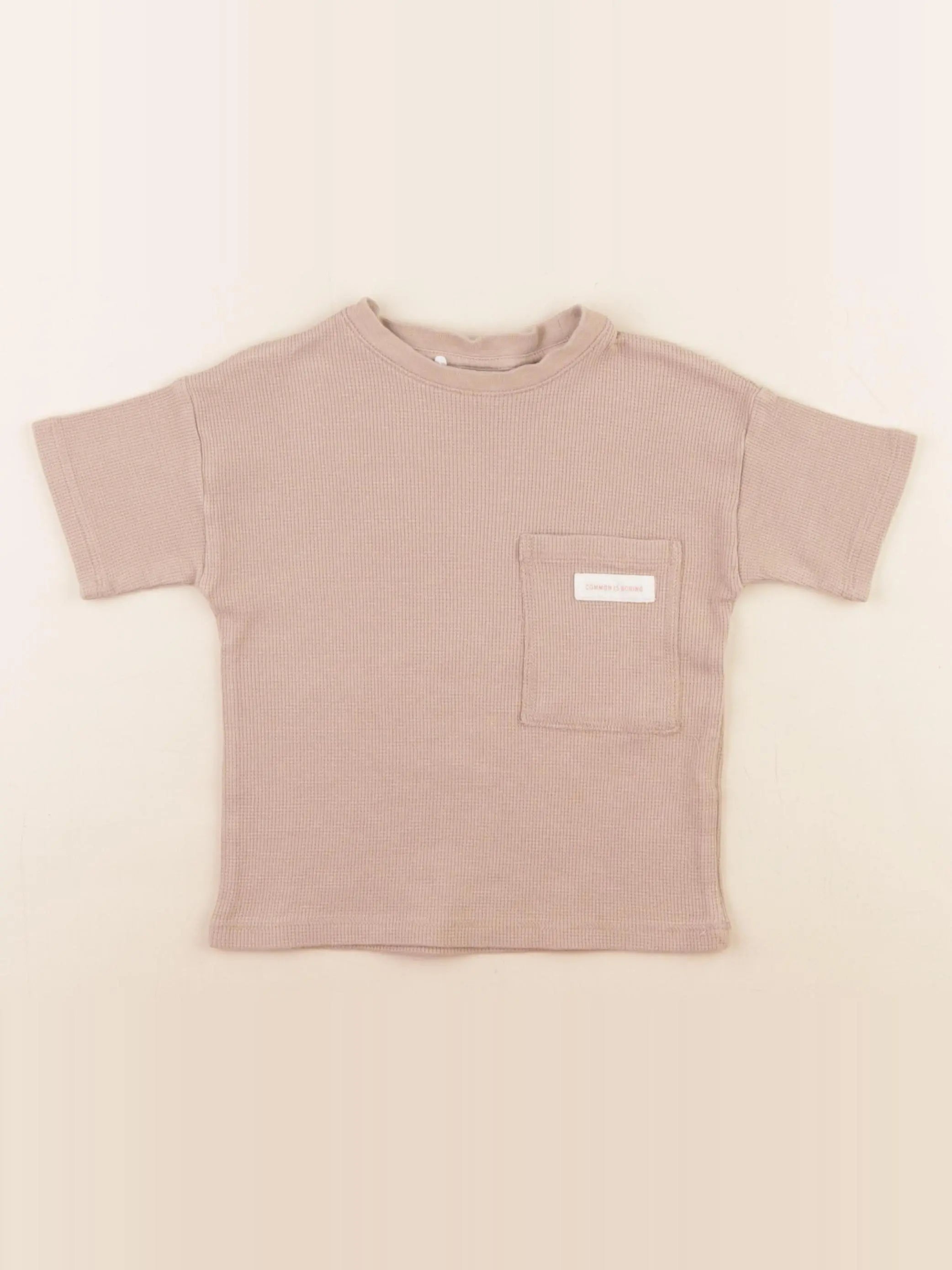 Zara - tee-shirt beige - 2 ans
