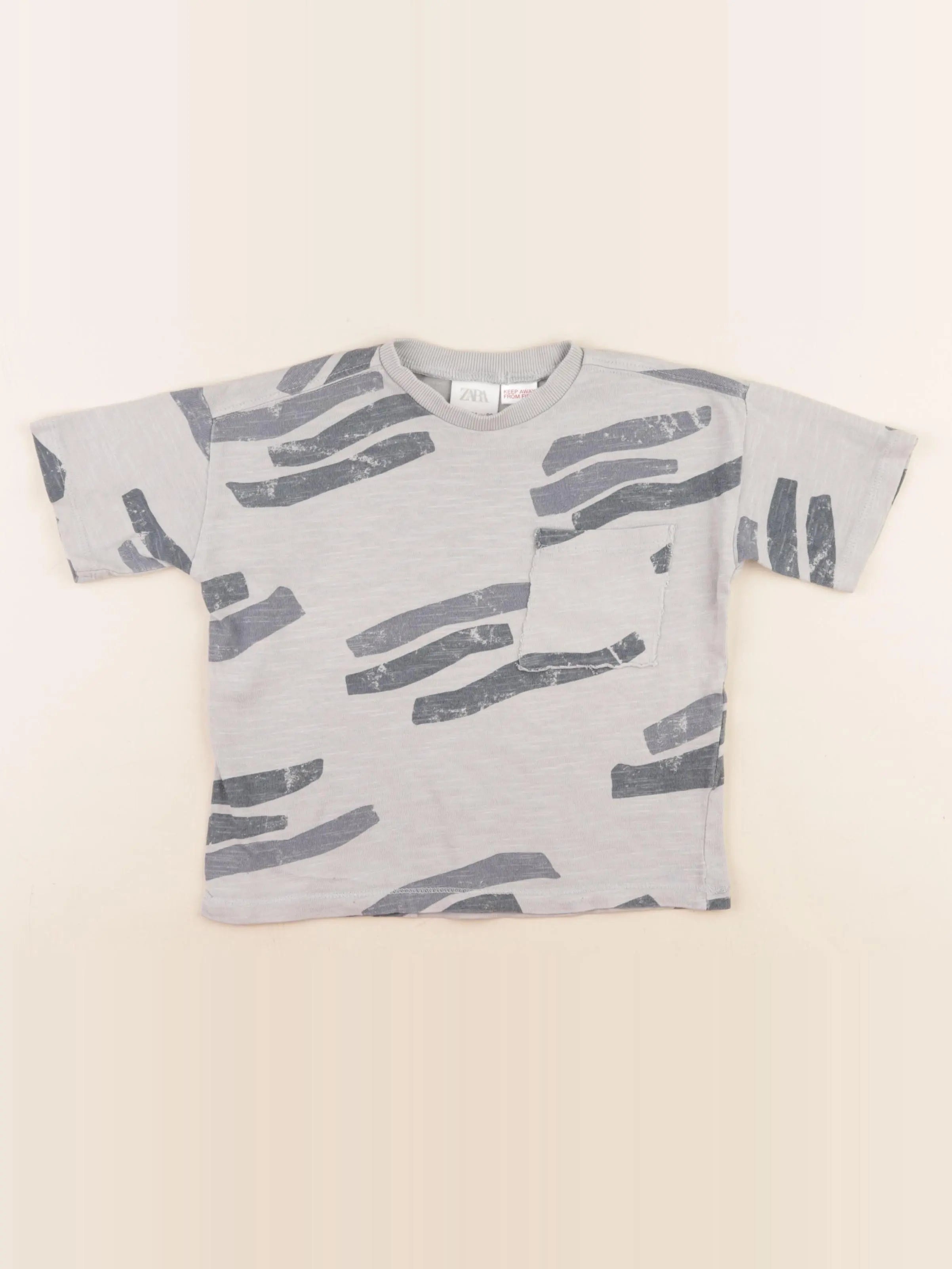 Zara - tee-shirt bleu - 18/24 mois