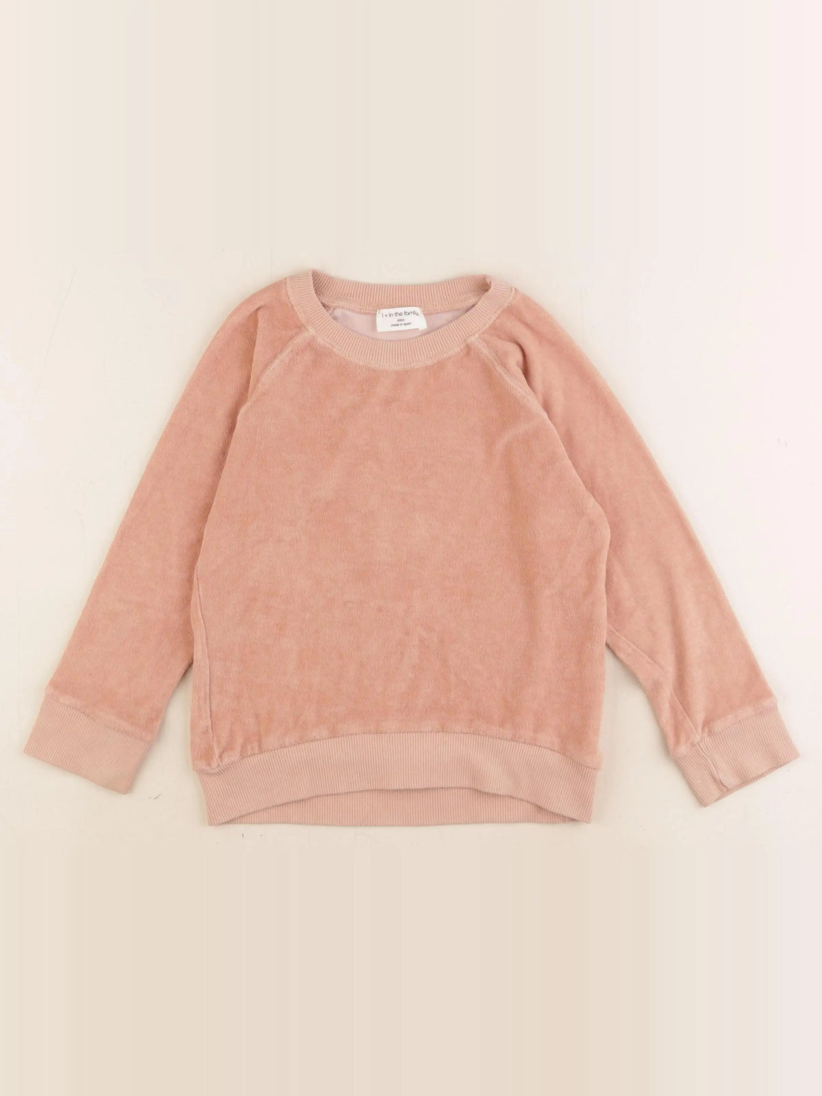 1+ In the family - sweat éponge orange - 4 ans