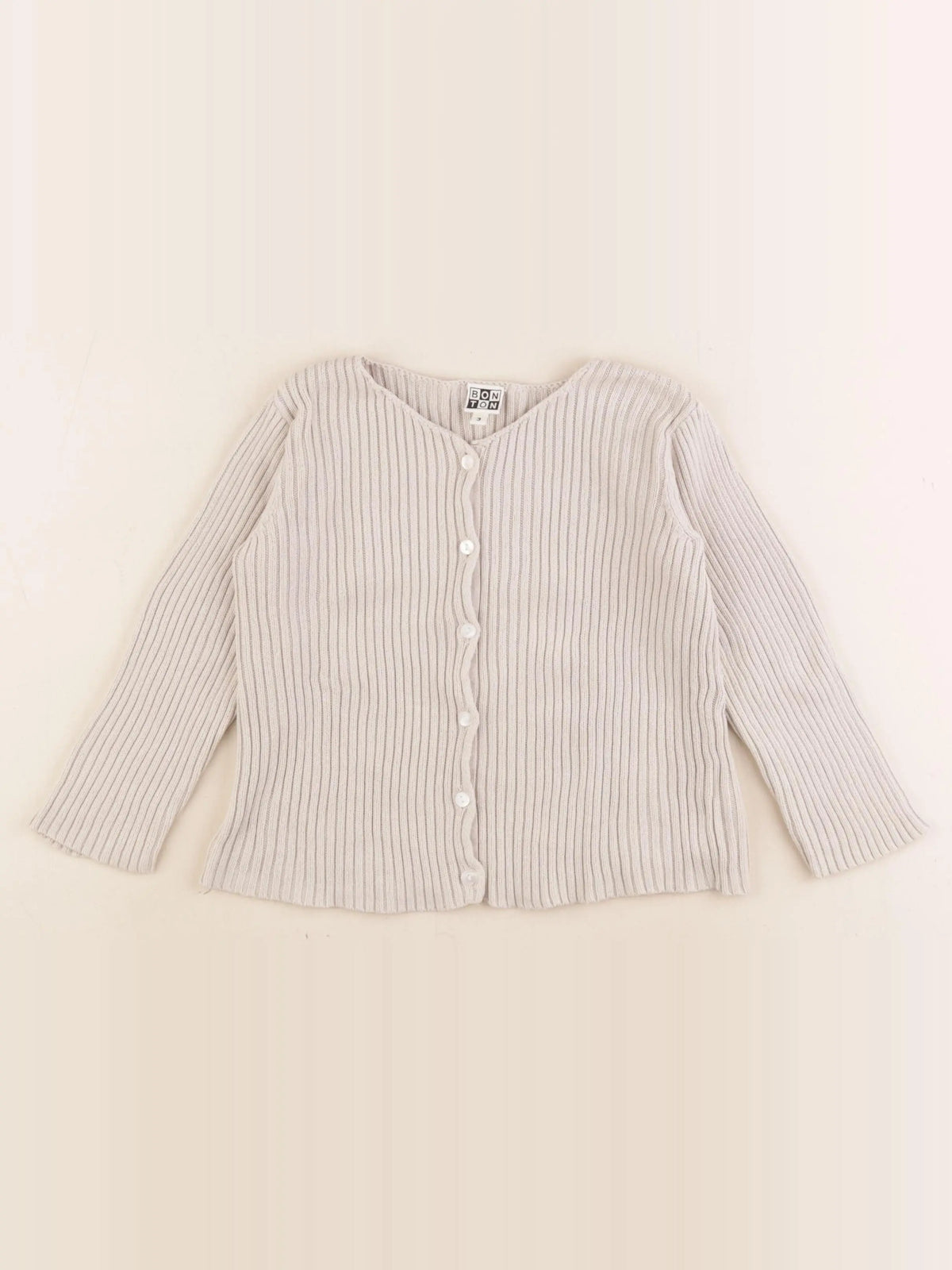 Bonton - gilet beige - 3 ans